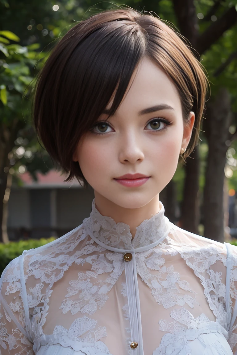 masterpiece, best quality, Beautiful Female Short hair ,outdoor
