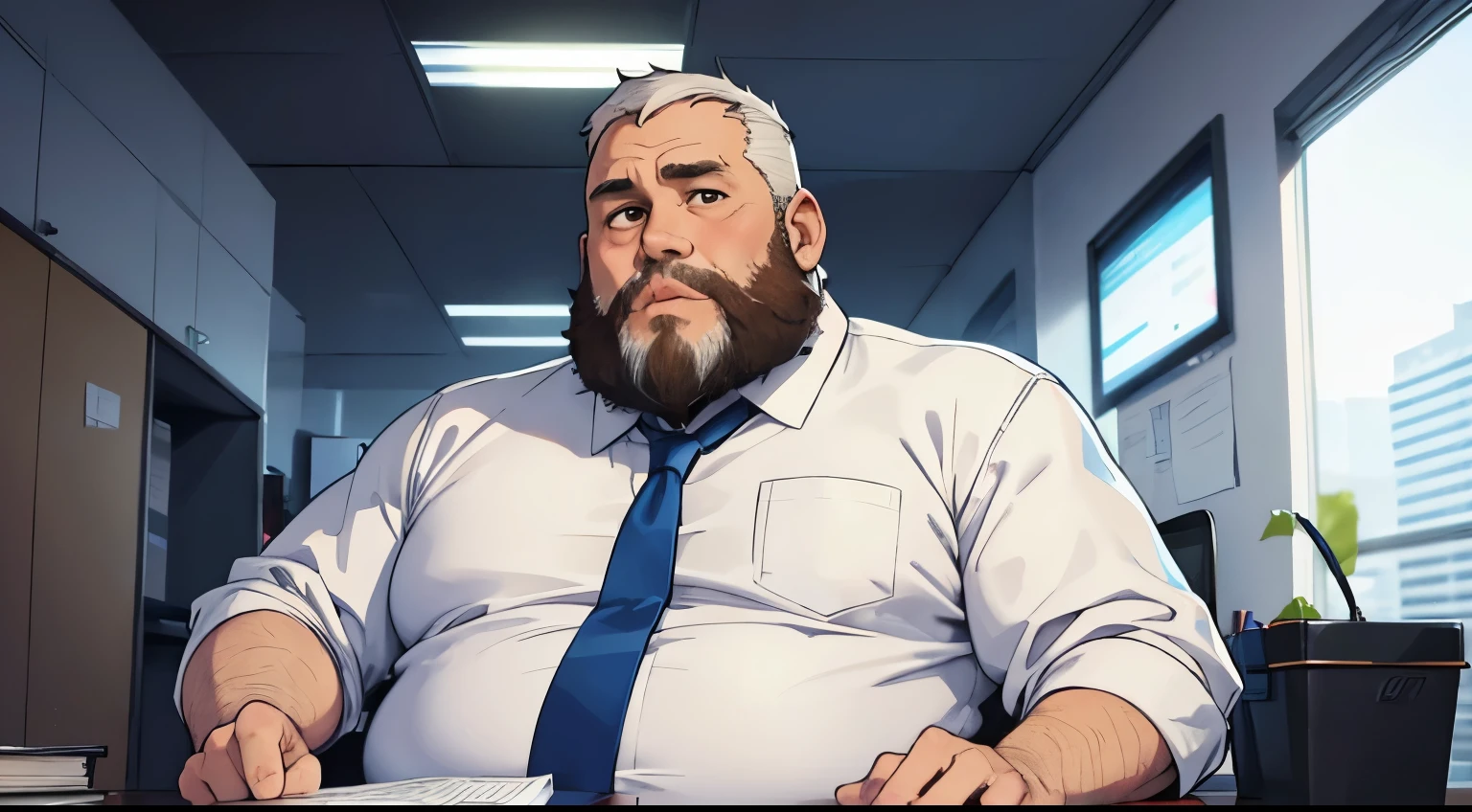 Author: bontiage, (1 boy), One, tiger, (Erect penis), (masturbation:1.5), cum, sweat, pants, long sleeve plain shirt, necktie, Men's Second, kemono, hot body, muscle, Beautiful, sexual, Attractive guy, (Detailed black eyes), brows, (masterpiece, A high resolution, Best quality), 4K, a male, Beautiful shadow