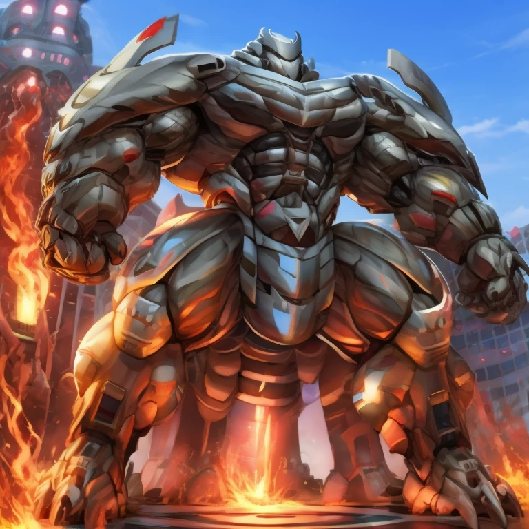 (masterpiece. official art. 8k. best quality. detailed full body. full body.) (situation 1 : dominating Solgaleo. Solgaleo is over 1000 meters long. focus GIANT mechanical Muscular Solgaleo is trampling the city. Looking down. macro. stomp) (situation 2 :smoke and flames rising from the destruction in the city) (Additional details 1: Its nanosut emphasizes the muscles. wearing crNanosuit. nanosuit. creating crNanosuit. black visor. wearing a full-face helmet. hero in anime style.) (Additional details 2: (Detailed head. Detailed Body. Detailed abs. gigantic muscles. HYPER MUSCLES. Gigachad Muscular. big muscle. pecs. triceps. traps. unusually developed muscular body. body full of huge muscles. showing off muscles. pectorales enormes. Exaggeratedly huge muscles. huge muscles. long legs. bodybuilders body.). (Additional details 3: Spread wings. It has wings. have big wings. black wings. The claws are sharp. Sharp teeth.). (tiny thong, metallic color: jet black thong.) (crotch is incredibly swollen.) Hold the airplane with your hand.