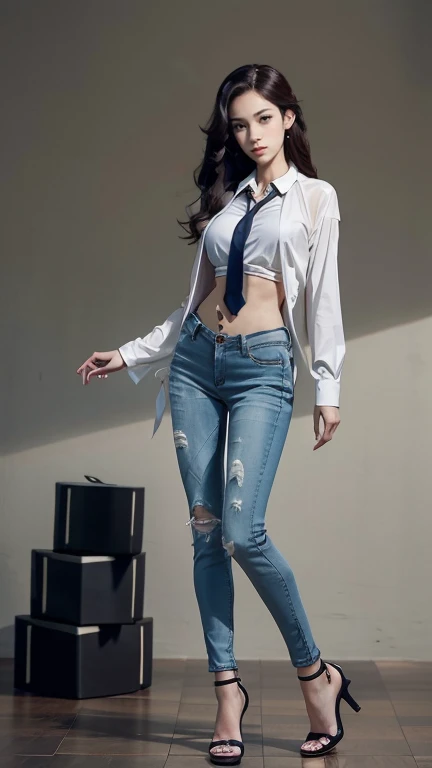Splitting characters is prohibited,(Full body shot:2),(1girll:1.5), Must show your face, (anatomy correct:1.3), (Dance on top of a mountain:1.1),The breath of nature, (Japan JK Student Uniform:1.2),(Polished pointed toe heels:1.2),(lacepantyhose:2), Keep your feet off the ground,(In pink|amarelo|blue colors|green color|red colour|white colors|black in color|purpleish color|greys|Beige|Flesh-colored), (Thick thighs:1.2), (gigantic hip:1.2), (huge boob:1.2), (Slim waist:1.2),(Strong and stout muscles:1.5),(Accurate and perfect face:1.3),A shallow laugh, Complex and diverse backgrounds,Strangling effect,hyper HD, Ray traching, reflective light,structurally correct, Award-Awarded, high detal, lightand shade contrast, Face lighting,cinmatic lighting, tmasterpiece, super detailing, high high quality, high detal, best qualityer, 16k
