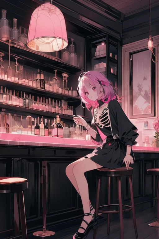 (wide shot, wide-angle lens,Panoramic:1.2),super vista, super wide AngleLow Angle shooting, super wide lens,
tavern scenes, charming personified skeleton, charming anime characters, i can't believe how beautiful this is, light magenta and dark gray, vanitas paintings, acidic and luminous colors, candid moments captured, luminous and dreamlike scenes, nightcore, i can't believe how beautiful this is, light magenta and dark gray, (light magenta:1.5),
(full body:1.1),
