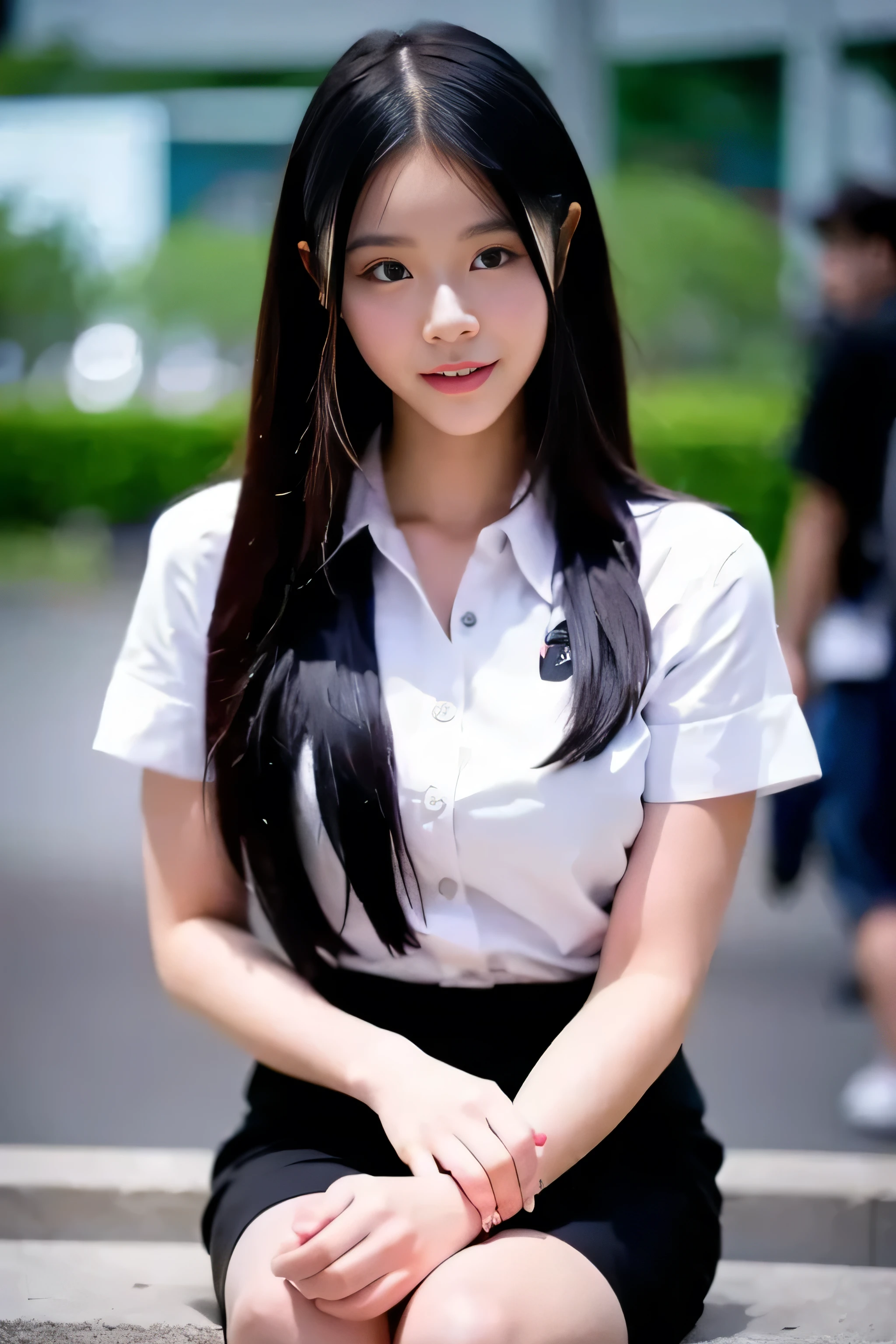 1
arafed asian woman in a white shirt and black skirt posing for a picture, korean girl, beautiful south korean woman, anime thai girl, girl wearing uniform, chinese girl, beautiful young korean woman, gorgeous young korean woman, young asian girl, korean woman, beautiful asian girl, japanese model, asian girl, a young asian woman, sakimichan