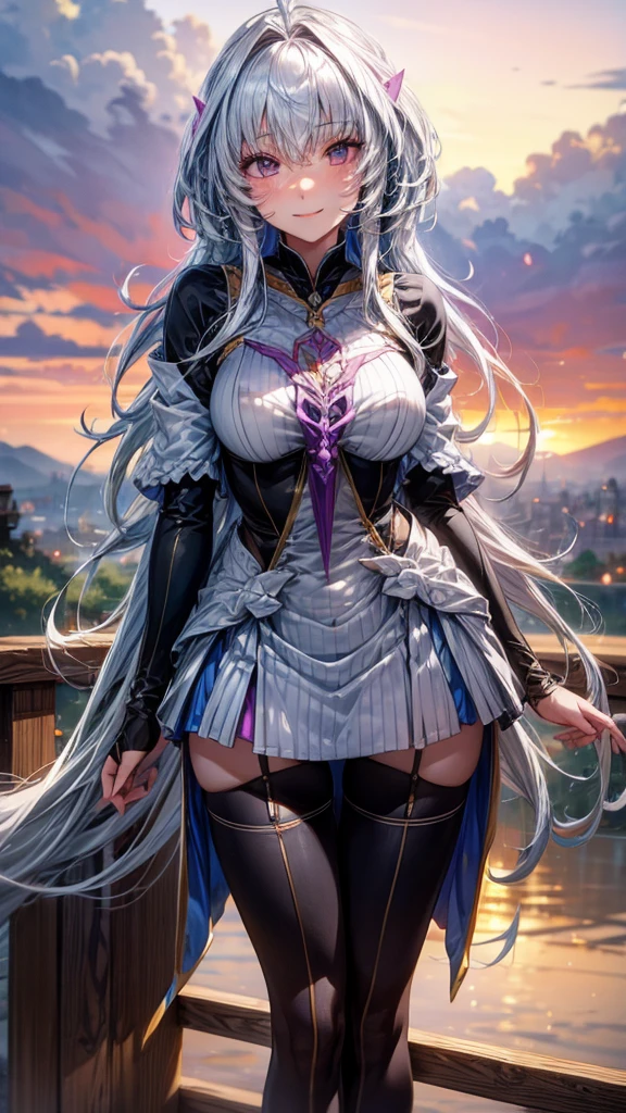 beautiful girl,(Captivating smile)、merlin prototype、Detailed and beautiful eyes,clavicle、valley、Detailed costume、Captivating thighs、Detailed feet、full body、((Fantastic landscape))、(Best Quality:1.4), (masterpiece:1.4), ultra detailed, ((((High resolution:1.5)))), 4K, 8k, Unity 8k 、(RAW Photos:1.4)、((ultra-detailed face:1.5))、(Hires .fix:1.4)、(masterpiece,Best Quality,High resolution:1.4)、(Realistic, photoRealistic:1.4),((Realistic skin feel))