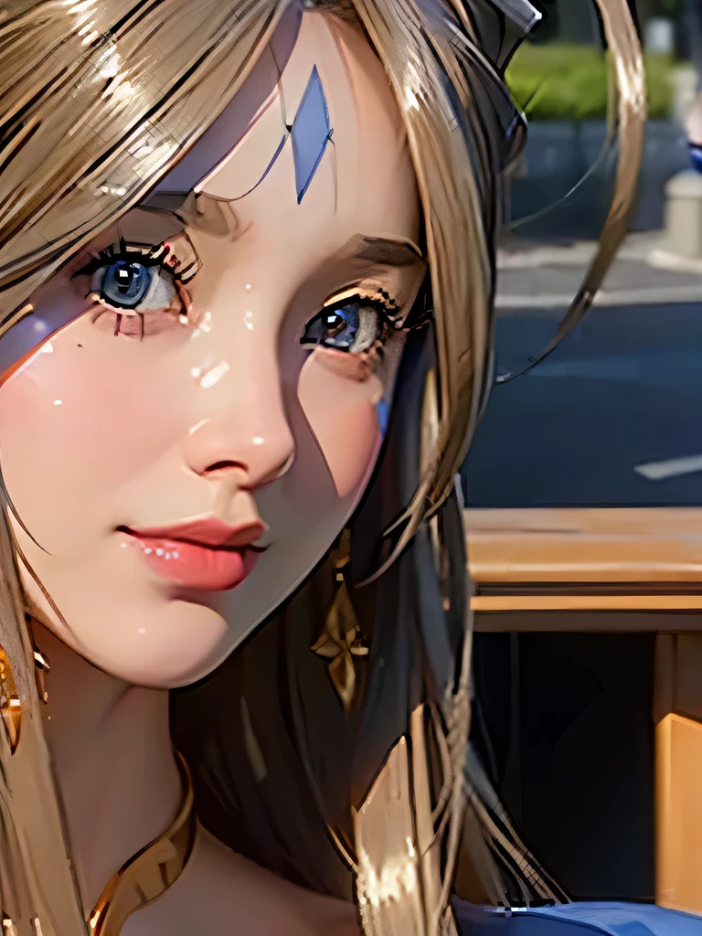 (masterpiece, best quality:1.4), (close up), 1girl, solo, (european youth:1), Belldandy, Belldandy_Blue_Dress, goddess face symbols, looking at viewer, beautifull smile, beautiful face, highly detailed face, highly detailed eyes, sexy bodies, highly detailed skin, skin pores, subsurface scattering, realistic pupils, full face blush, full lips, detailed background, depth of field, volumetric lighting, sharp focus, absurdres, realistic proportions, good anatomy, (realistic, hyperrealistic:1.4), 16k hdr,