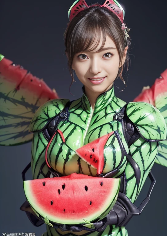(high resolution,masterpiece,best quality,extremely detailed CG, anime, official art:1.4), realistic, full body, photo, amazing fine details, all intricate, gloss and shiny,awesome many layers, 8k wall paper, 3d, sketch, kawaii, illustration,( solo:1.4), perfect female proportion,villainess, (fusion of kiwi and lady:1.4), (two big kiwi fruits on breasts costume:1.6), (kiwi fruit lady:1.2), (fusion:1.2), (solo:1.4), (evil smile:1.2), muscular, abs, (kiwi fruit exoskeleton bio insect suit:1.4), (kiwi fruit exoskeleton bio insect armor:1.2), (two kiwi fruits cover up breasts:1.4), (kiwi fruit headgear:1.1),