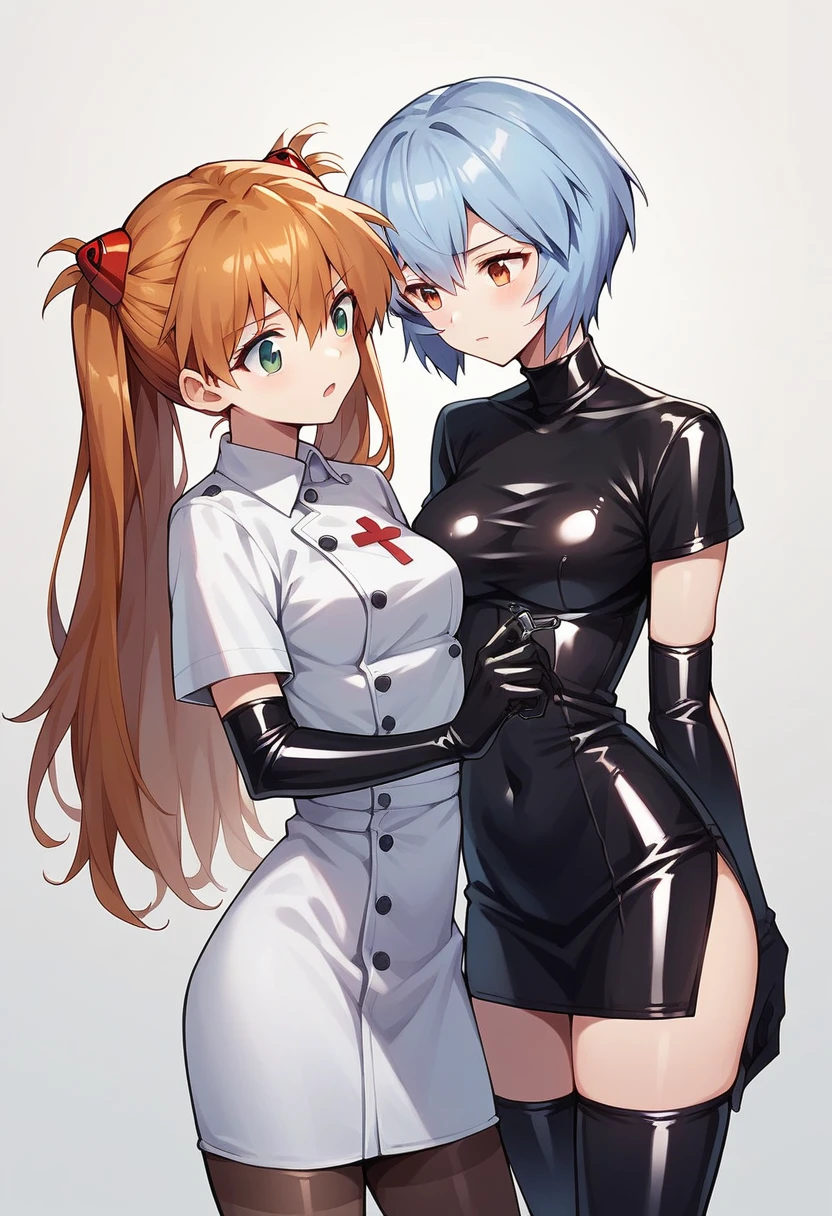 (nsfw:1.6), (bukkake:1), 2girls, (handjob:1,2),
(Ayanami Rei:1.2, handjob),lyln, Ayanami Rei, Red eyes, Plug Suit, Blue Hair, short hair, Holding, Bodysuits, white Bodysuits, View your viewers,
(明日香, wince,orgasm:1.5,awaiting tongue, dick girl, futanari:1.6 ), souryuu_明日香_langley, bodysuit, red_bodysuit, neon_genesis_evangelion, medium_breasts, plugsuit,
best quality,masterpiece
  