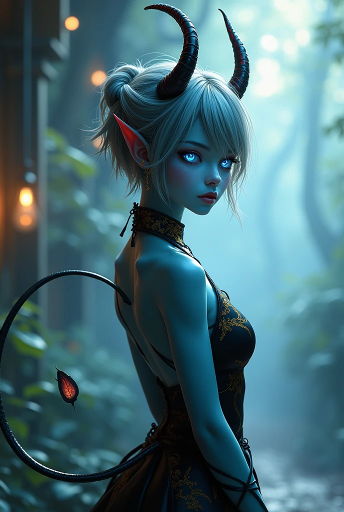 unreal engine:1.4,ultra high definition,La Best Quality:1.4, photorealistic:1.4, skin texture:1.4, masterpiece:1.8,masterpiece, Best Quality, 1 Girl, Girl ives, mecha, beautiful lighting, (neon light: 1.2), (evening: 1.5), "masterpiece, Best Quality, 1 Girl, full body portrait, pose sensual, blue eyes, multicolor fur+yellow:1.3+green:1.3, Sculpted legs and tempting curves., medium breasts, pretty face, many drops of water, cloud, twilights, Open floor plan, watercolor, neon light:1.2, evening:1.5, mecha, beautiful lighting, Bright neon light: 1.2, evening mysterysa inolvidable: 1.5",(detailed hand:1.4), A girl in front of a mansion./castillo, Fenticeira, crows in the sky, cloudy sky, dark atmosphere, the girl is far from you, shadow mansion, Tall trees, Sauces, A girl in front of a mansion./castillo, Fenticeira, corvos voando no cloudy sky, fantasy book cover, cloudy sky, a Girl usa uma cropped roxo e uma saia jeans, dark atmosphere, Girl, dark place, dark sky, dark place, fear, horror, mystery, a the girl is far from you, place of darkness