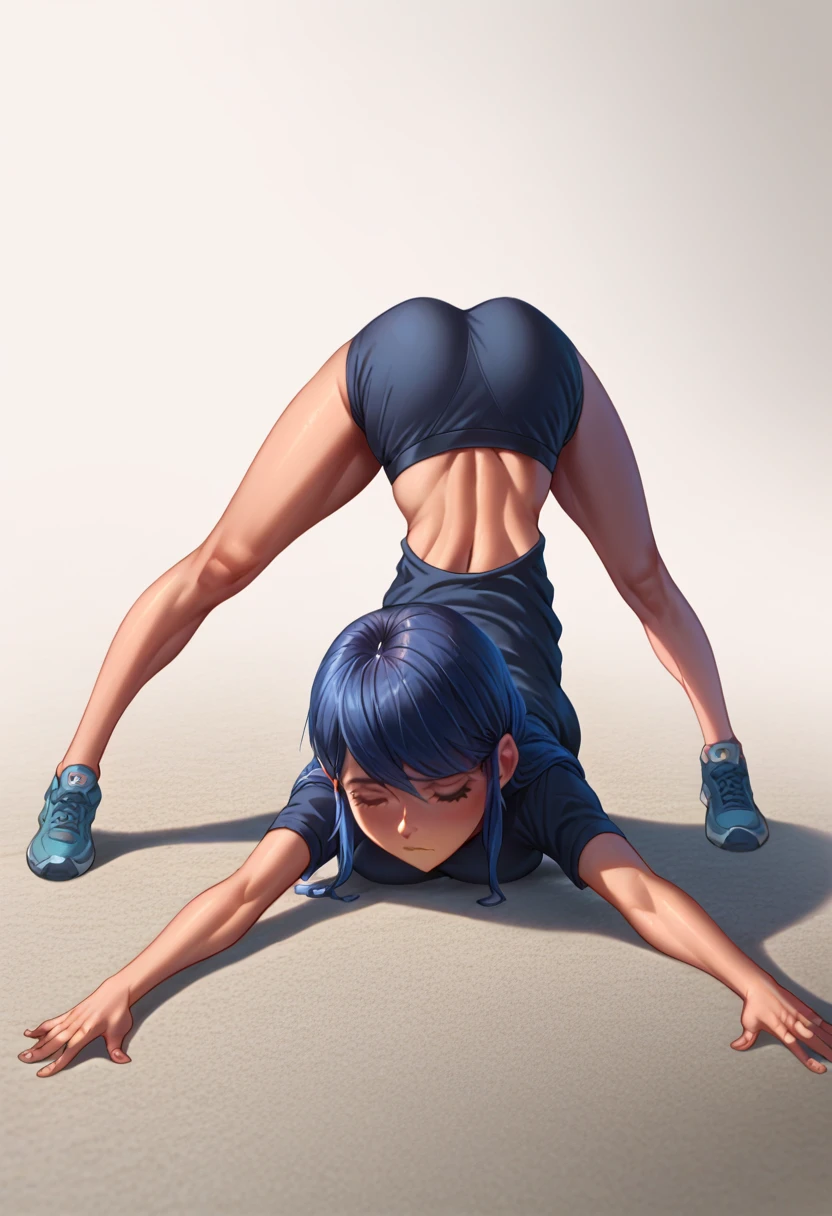 crawling, prostration, from side below