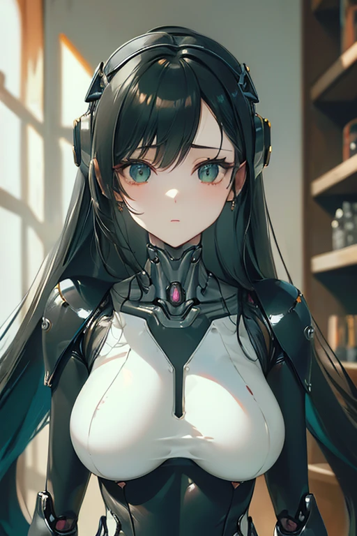 ​masterpiece、Top image quality、Black hair、Black bra、Colossal tits、mechs、animesque、8K,​masterpiece, bset quality,Colossal tits、（1girl in）、((Pit Girl Suit))、shinny skin、Shiny big、dark-brown eyes、 ((top-quality))、 Crisp focus:1.2、Highly detailed facial and skin texture、A detailed eye、face perfect、perfect bodies、art by、nffsw、Blur the background、japanes、Big breasts with a strong presence、Circuit field、Blur the background、Cowboy Shot、