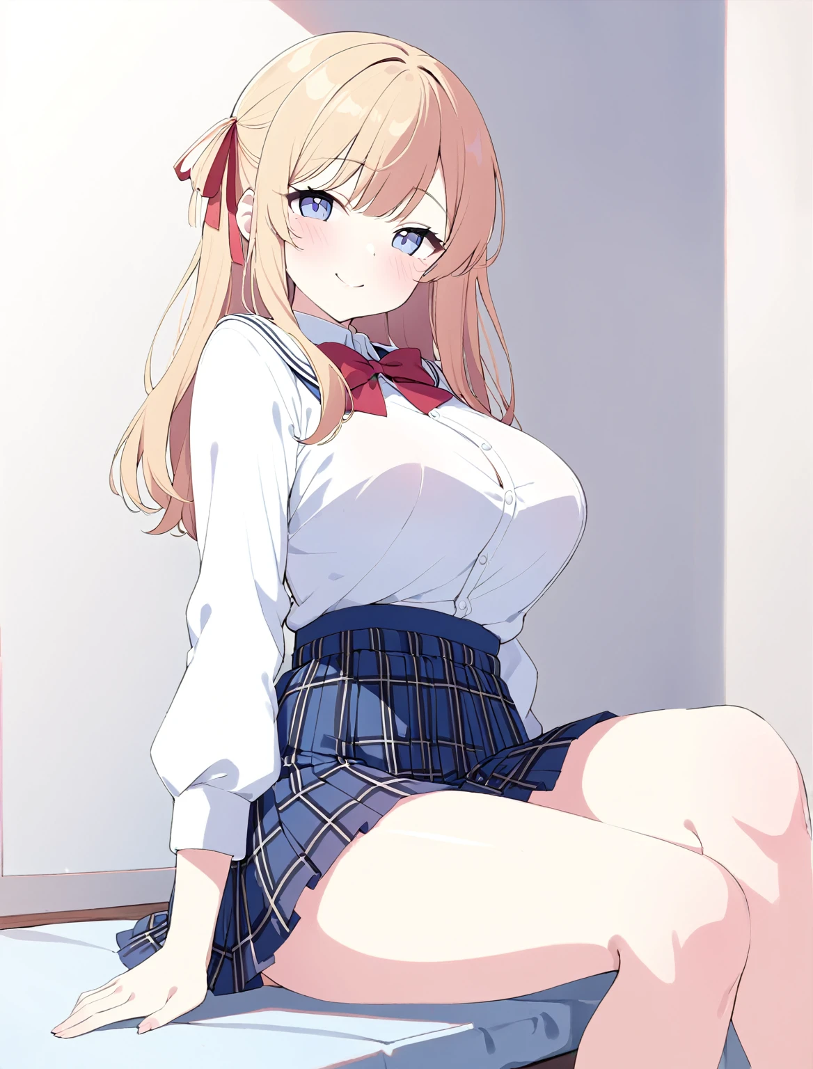 Cute skinny beautiful girl、、Big Breasts、(blush:1.3)、Beautiful Eyes、Brown skin、Braid、upright、Lift up your skirt、anus