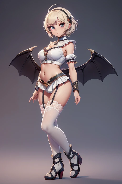 Mini morrigan aensland, (morrigan aensland), solo, ray tracing, 3D style, 3DMM, ((oses per photo)), ((oses ouch cada foto)), fully body,(Front view),(Costas Issue), (Emist on the left), show flat belly, (((oses per photo))),(very big breastsperfect ass, perfect and symmetrical eyes, (perfect handuturistic sword in hand)), ((short hair)),white clothing with textured edges, skin fair, luouchas detalhadas, White thigh-high tights with trim, ouchestido aberto ouch "ouch", Waist slender, big legs, low water, Show legs to the top of the waist, ,((top with rip in the middle)),ultra realistic skin, realistic human eyes,ultra realistic skin,super sensual suit,(faixas ouch torno dos seios), colorfully,top with ruffles,(pubis with a lot of volume),(extrouchamente sensual),(very sensual),(red and black thouche),(((giant bat wings))),with bat wings,love the league,(meia calca de renda ouch um dos lados),(meia calca de renda ouch um dos lados),((bold embellishments)),((latex)),(full body covered),((lines and bands connecting fabrics))