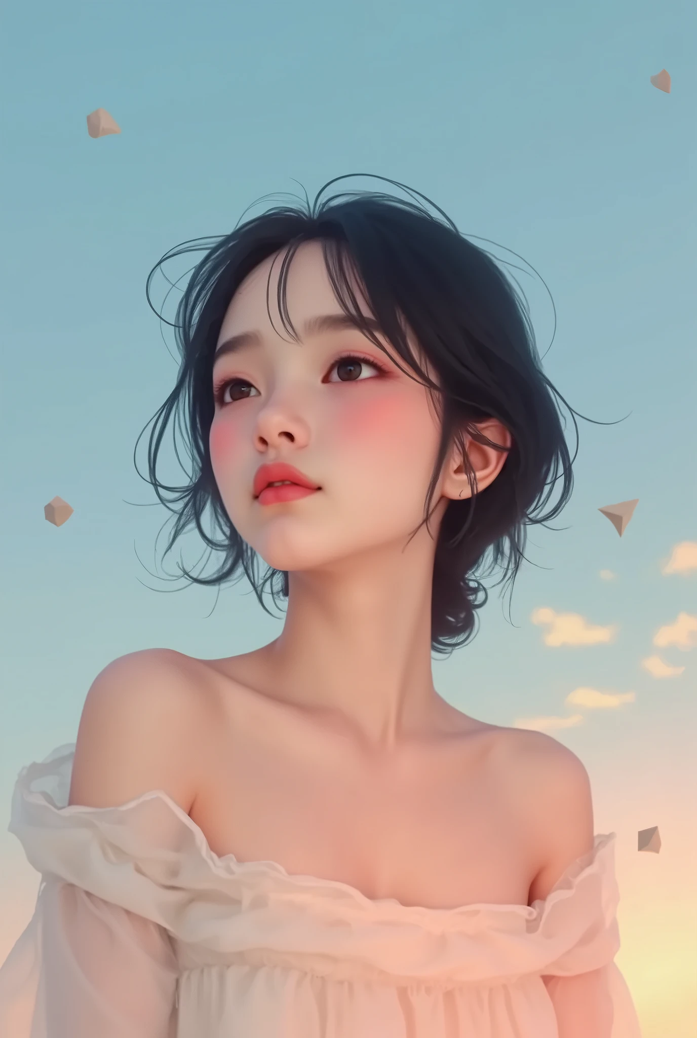Highest quality, masterpiece, Ultra-high resolution, (Realistic: 1.4), RAW Photos, 1 Girl, Shiny skin, (Ultra-Realistic Details)), Portraiture, Global Illumination, Shadow, Octane Rendering, 8k, Ultra Sharp, big, South Korea details, Very intricate detail, Realistic Light, CGSoation Trend, Purple eyes, Glowing Eyes, To the camera, Neon Details,((multicolored hair colors:1.2)),(((Completely naked))),(((nsfw)))1 Japanese female, Wolf cut black hair, Perfect Face, double eyelid, Slender body, I can see your abs, Realistic, Good lighting, big , slim, , Wet, sweating, Soaking wet,(Lighting on face:1.3)),((Delicately depicting the face:1.2)),((multicolored hair colors:1.5)),((Very short bob hair:1.4),(((Completely naked))),(((nsfw))),(((Completely naked))),((Upper Body:1.2)),((Small breasts:1.5)),((Dark skin:1.2))