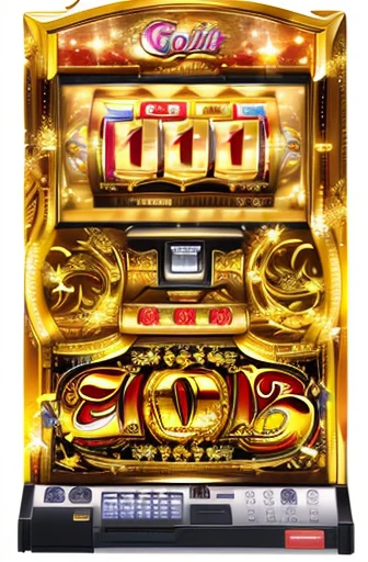 A gold slot machine with a gold pattern on its surface, heaven&#39;Golden Gate!!!!!!!!, Vivid!!, God Machine, Characteristics of Exotic Gods, Holi Machine, author：Kano Tan&#39;excellent, Godly design, Fruit Machine, by Hiroyuki Tajima, For AAA games, High resolution!!, Wang Chen