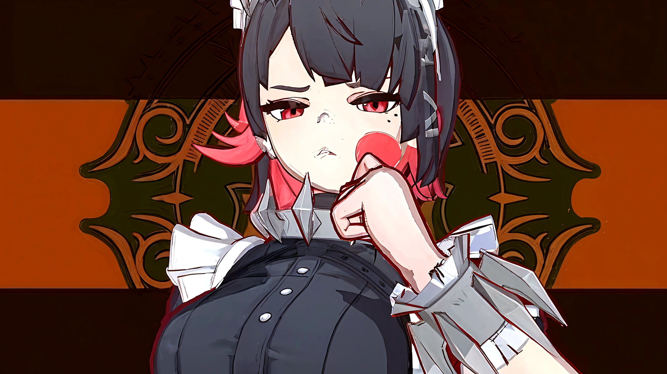realistic1 girl,, masterpiece, highest quality, perfect anatomy, (fine eyes), Sweat, night, outdoor, BREAK anatomically correct, ,(extreme close up face:1.6),throw,((face focus)),NSFW,throw,(1 girl),, male, penis, (((paizuri:1.5))), (((Blowjob:1.4))),((topless:1.3)), (((face focus, give a Blowjob to the viewer, Look up at the viewer while giving him a Blowjob,From above,, view from office chair))), ,blush, anguish, Staring lovingly,(((YamashiroRen))), (detailed expression), ((dull bangs, hair ornaments, uniform,epaulettes, white gloves, red cloak, black pantyhose:1.5)), BREAK BREAK looking at viewer, ,beautiful skin, shiny skin, perfect fingers, five fingers, anatomically correct, background bokeh, high quality, surreal, bright colors, ((nikon, 135㎜, f/1.8, very detailed, photo shoot)),