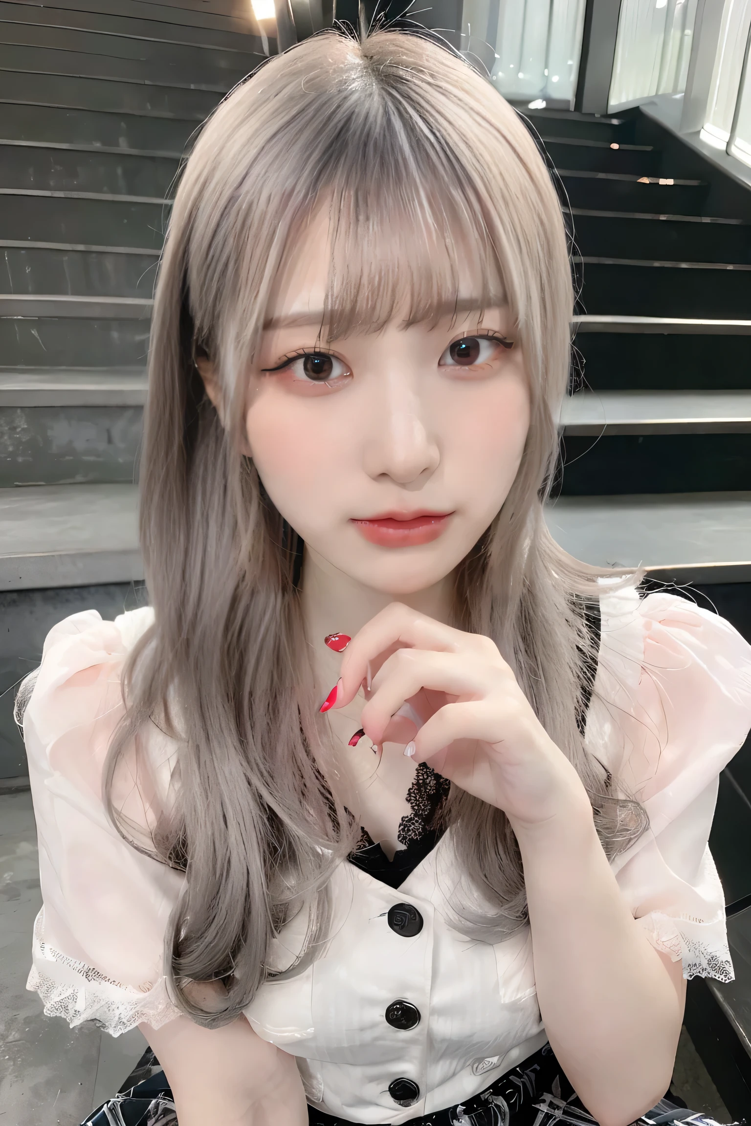 {{light silver and light gray}},{{light silver and light gray hair}}, gongbi, beautiful women, aurorapunk , ((blunt bangs)),{{light amber and gray}}, {{light amber and gray}},{{light amber and gray hair}},{{light amber and gray hair}}, {{light amber and gray}},{{light amber and gray hair}},{{light amber and gray hair}}, {{light amber and gray}},{{light amber and gray hair}},{{light amber and gray hair}}, {{light amber and gray}},{{light amber and gray hair}},{{light amber and gray hair}}, {{light amber and gray}},{{light amber and gray hair}},{{light amber and gray hair}}, {{light amber and gray}},{{light amber and gray hair}},{{light amber and gray hair}}, {{light amber and gray}},{{light amber and gray hair}},{{light amber and gray hair}}, {{light amber and gray}},{{light amber and gray hair}},{{light amber and gray hair}},{{light amber and gray hair}}, ,{{light amber and gray hair}},{{light amber and gray hair}},,{{light amber and gray hair}},{{light amber and gray hair}},{{light amber and gray hair}}, {{light amber and gray}}, {{light amber and gray}}, {{light amber and gray}}, {{light gray and gray}} ,{{light amber and gray}}, {{light gray and gray}} ,{{light silver and light gray}},{{light silver and light gray hair}}, {{light amber and gray}}, Standing figure,(((Sitting on the stairs, night, romantic lights, Kabukicho))), A beautiful girl of unparalleled beauty,(8K、RAW Photos、Highest quality、masterpiece:1.2)、(Realistic、Realistic)、1 Girl、((mini skirt、smile、coat、black、Thin legs、whole body、boots、one piece、tights、garden、View from the front、Looking into the camera、belt、Stand with hands on hips))、cute,((long hair)),((long hair)),((long hair)),((lace sweeter)),((lace sweeter)),((lace sweeter)),((pink clothes)),((pink clothes)),((pink clothes)),((mini plaid skirt)),((mini plaid skirt)),((mini plaid skirt)),((mini plaid skirt)),,,((super big breast)),((Gcup breast)),((super big breast)),((Gcup breast)),((super big breast)),((Gcup breast)),((super big breast))