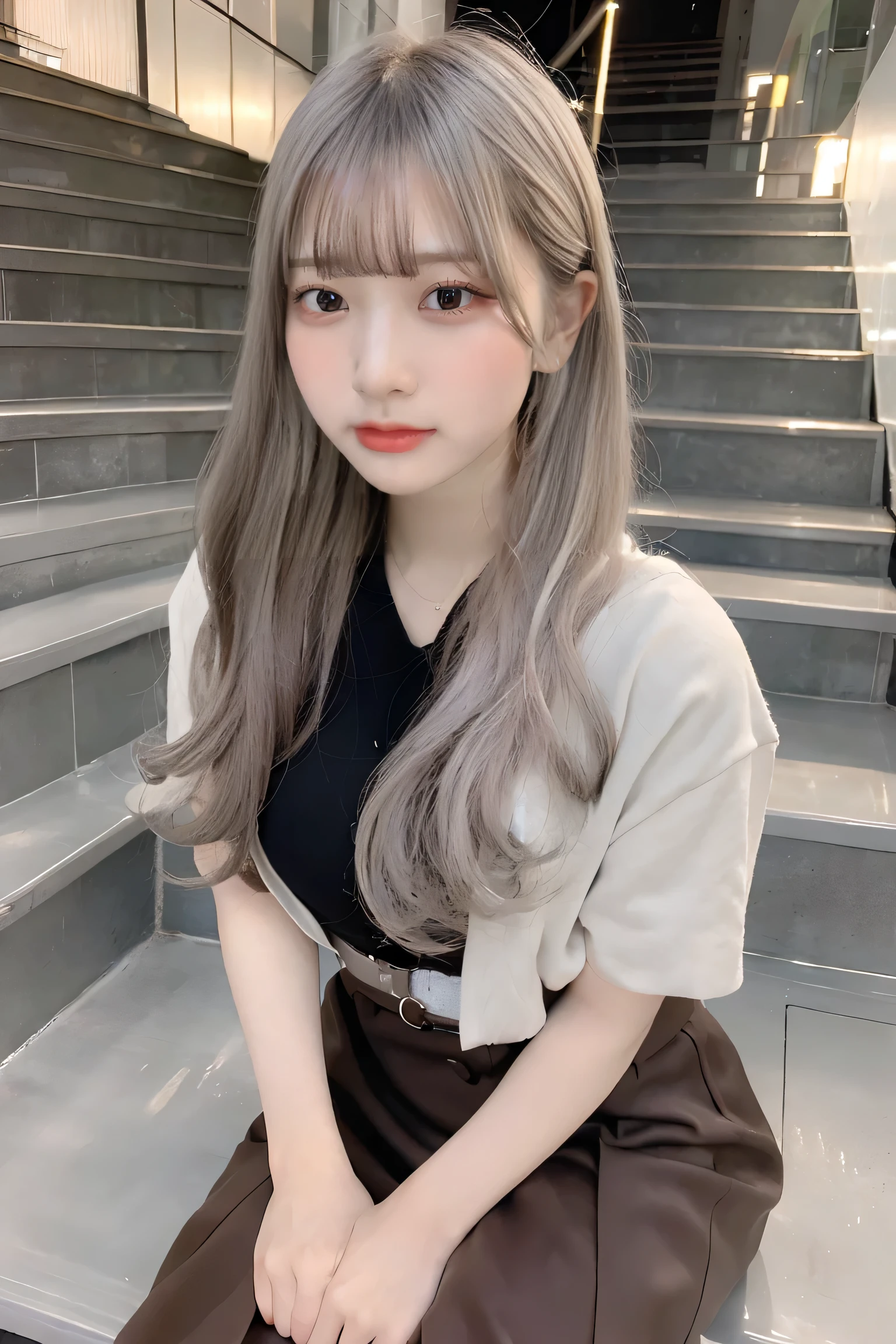 {{light silver and light gray}},{{light silver and light gray hair}}, gongbi, beautiful women, aurorapunk , ((blunt bangs)),{{light amber and gray}}, {{light amber and gray}},{{light amber and gray hair}},{{light amber and gray hair}}, {{light amber and gray}},{{light amber and gray hair}},{{light amber and gray hair}}, {{light amber and gray}},{{light amber and gray hair}},{{light amber and gray hair}}, {{light amber and gray}},{{light amber and gray hair}},{{light amber and gray hair}}, {{light amber and gray}},{{light amber and gray hair}},{{light amber and gray hair}}, {{light amber and gray}},{{light amber and gray hair}},{{light amber and gray}},{{light amber and gray hair}},{{light amber and gray hair}}, {{light amber and gray}},{{light amber and gray hair}},{{light amber and gray hair}}, {{light amber and gray}},{{light amber and gray hair}},{{light amber and gray hair}}, {{light amber and gray}},{{light amber and gray hair}},{{light amber and gray hair}},{{light amber and gray hair}}, ,{{light amber and gray hair}},{{light amber and gray hair}},,{{light amber and gray hair}},{{light amber and gray hair}},{{light amber and gray hair}}, {{light amber and gray}}, {{light amber and gray}}, {{light amber and gray}}, {{light gray and gray}} ,{{light amber and gray}}, {{light gray and gray}} ,{{light silver and light gray}},{{light silver and light gray hair}}, {{light amber and gray}}, Standing figure,(((Sitting on the stairs, night, romantic lights, school stairs, school at night))), A beautiful girl of unparalleled beauty,(8K、RAW Photos、Highest quality、masterpiece:1.2)、(Realistic、Realistic)、1 Girl、((mini skirt、smile、coat、black、Thin legs、whole body、boots、one piece、tights、garden、View from the front、Looking into the camera、belt、Stand with hands on hips))、cute,((long hair)),((long hair)),((long hair)),((long hair)),((long hair)),((brown clothes)),((brown clothes)),((brown clothes)),((mini skirt)),,((super big breast)),((Gcup breast)),((super big breast)),