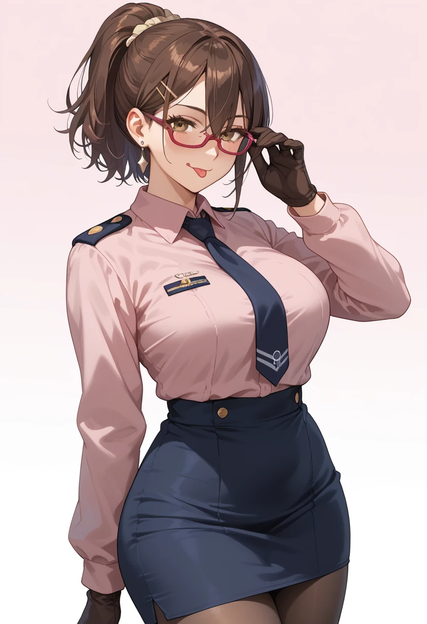 anime、girl、masturbation behavior、Through the mirror、uniform、Glasses、A pleasant looking face、nsfw