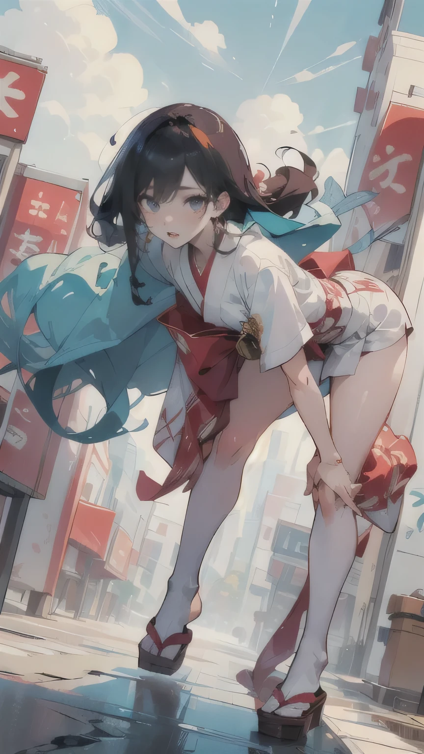 Best Quality, Anime style masterpiece, (Alone:1.1),Detailed portrait of a Japanese woman who is an Iaigiri master,2, 1 female, [Suits made from high quality fabrics],[Functional,Charming],[Disheveled Hair],Show off your agility,[whole body],Attacking from a crouched position