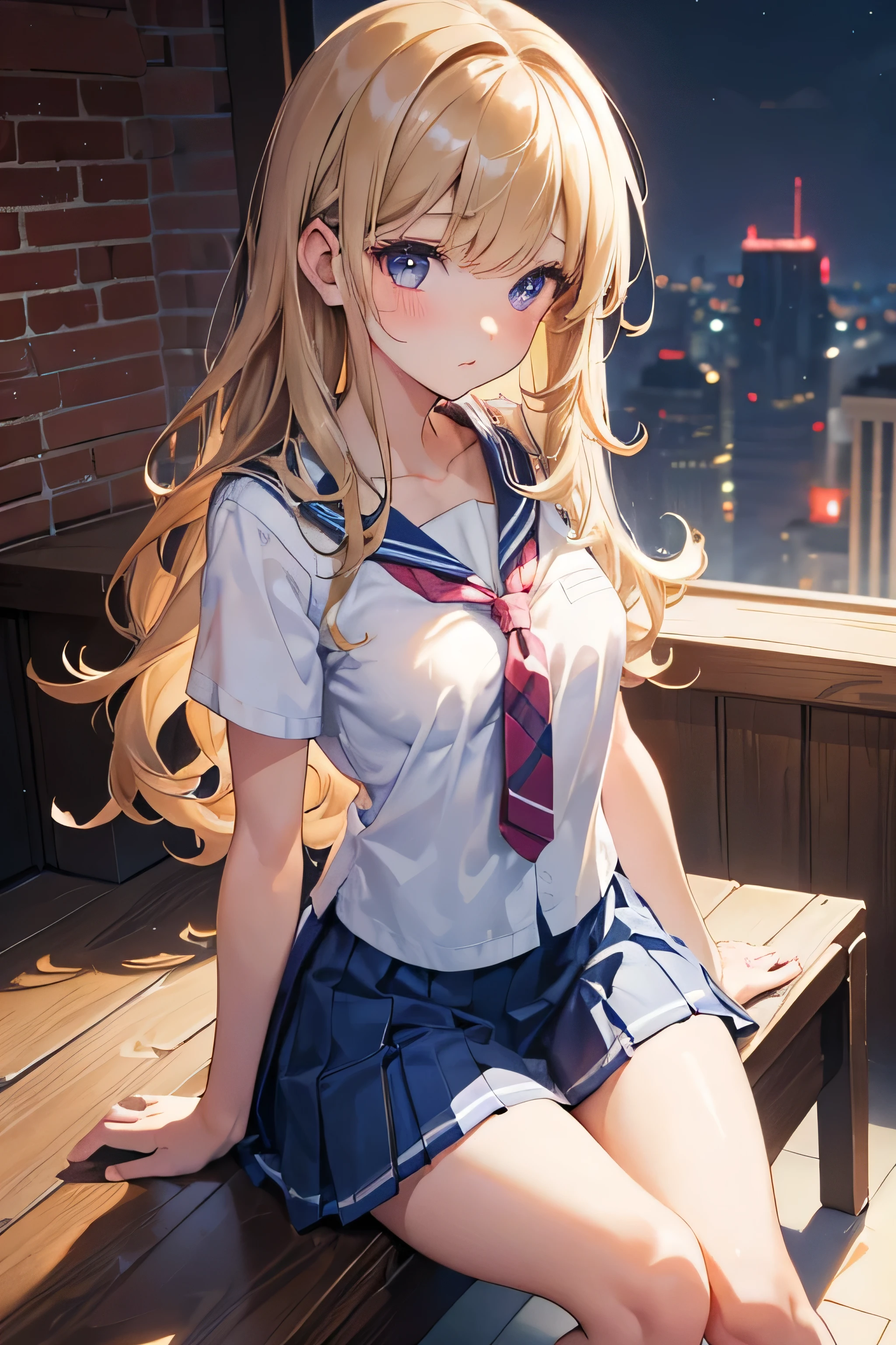 Anime Girls Schoolgirl Uniform Skirt Thigh Panty Shot Open Legs