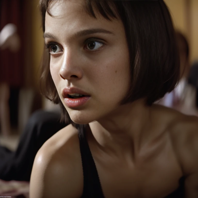 
(((Ultra realistic photo, Mathilda Natalie Portman, sexy))), Long wavy hair with bangs, looking at the viewer, cleavage, ( black dress), ((higth Stockings)), in a  lively classroom, full male students, (masterpiece, best quality, 8k, highly detailed, high resolution, raw photo, photorealistic, Overclocked Renderer，cinematic high quality,  Cinema Lighting，Ultra-fine，Cinematic Perspective，CG Art, Award Winning Photograph, Thousands of, millions of, crowd of)