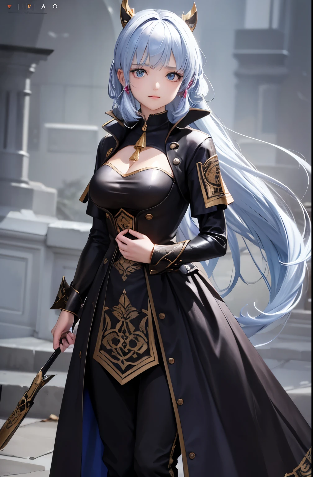 girl I have faced death And I managed to defeat it pants and dress a woman wearing a dress and pants, beautiful detailed eyes,