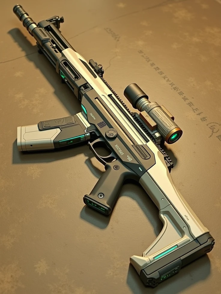 Futuristic submachine gun, 2024-2025,