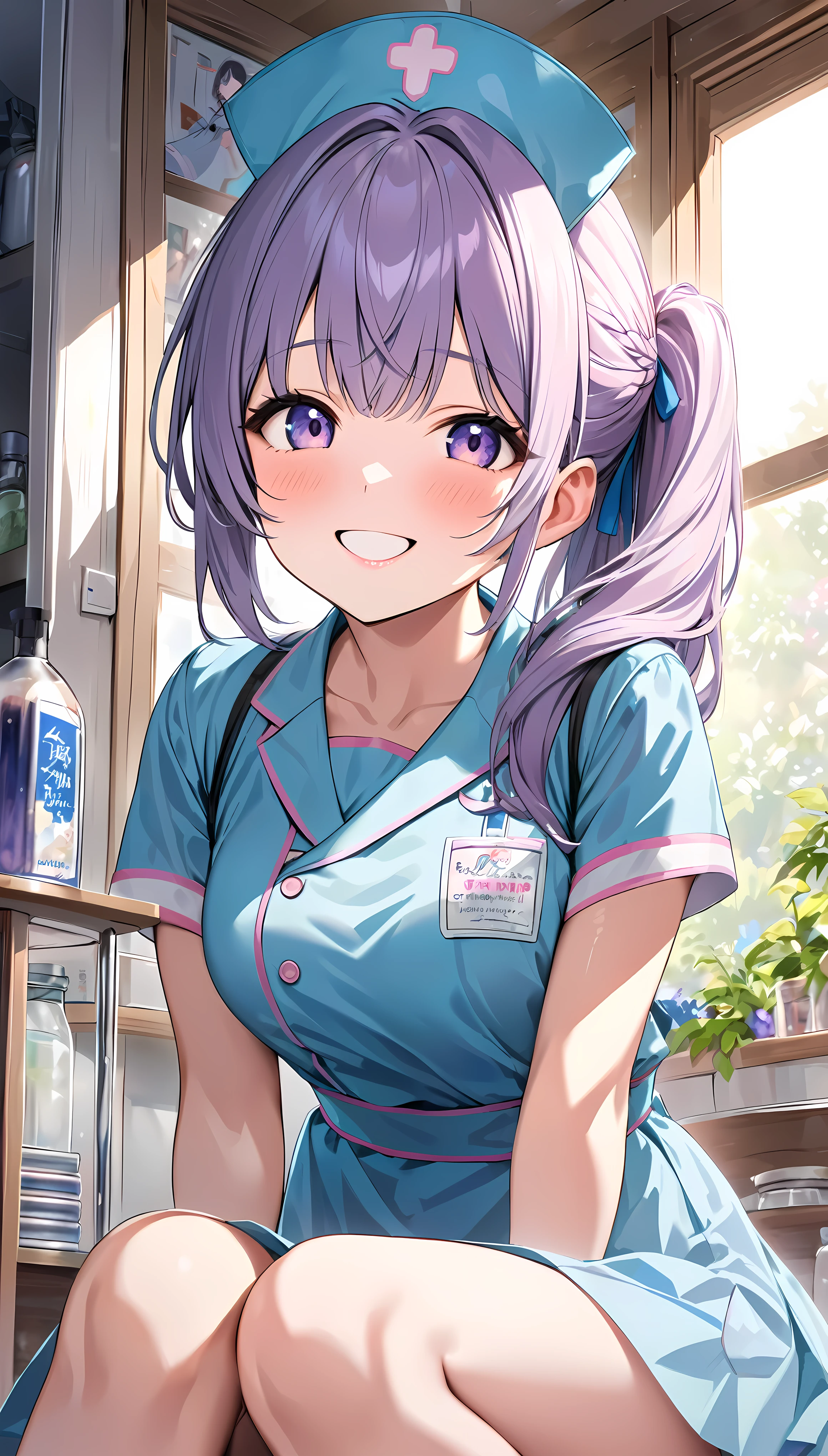 Ultra-realism, Cute nurse girl, alone, Active and spirited, Cute smile, レモンを手渡しまVinegar, あなたの体調をとても心配していまVinegar, Good morning to the viewers～Vinegar, あなたに接近Vinegarる顔, A refreshing morning that makes me feel excited, 