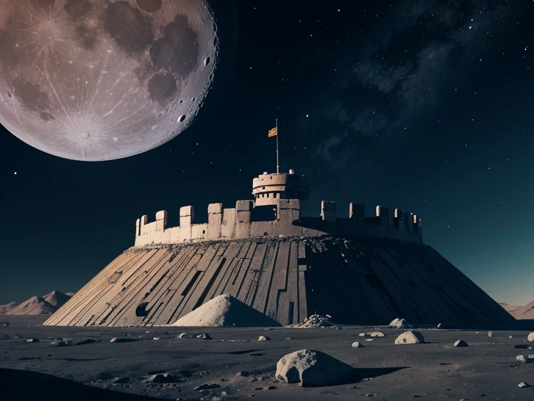 Fort at moon surface　