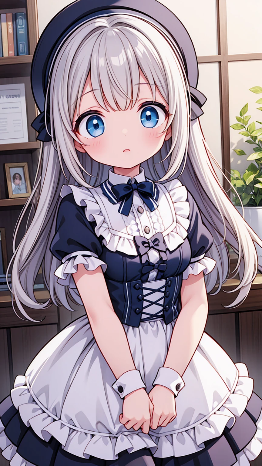 Solo focus, (Loli:1.3) (((*********** girl))), flat chest, rabbit girl, animal ear rabbit, BREAK, cute dress, Beautiful eyes, BREAK, (dress lolita gothic), chain, necklace, (metalic luster:1.5), masterpiece, best quality, Beautiful Backgound