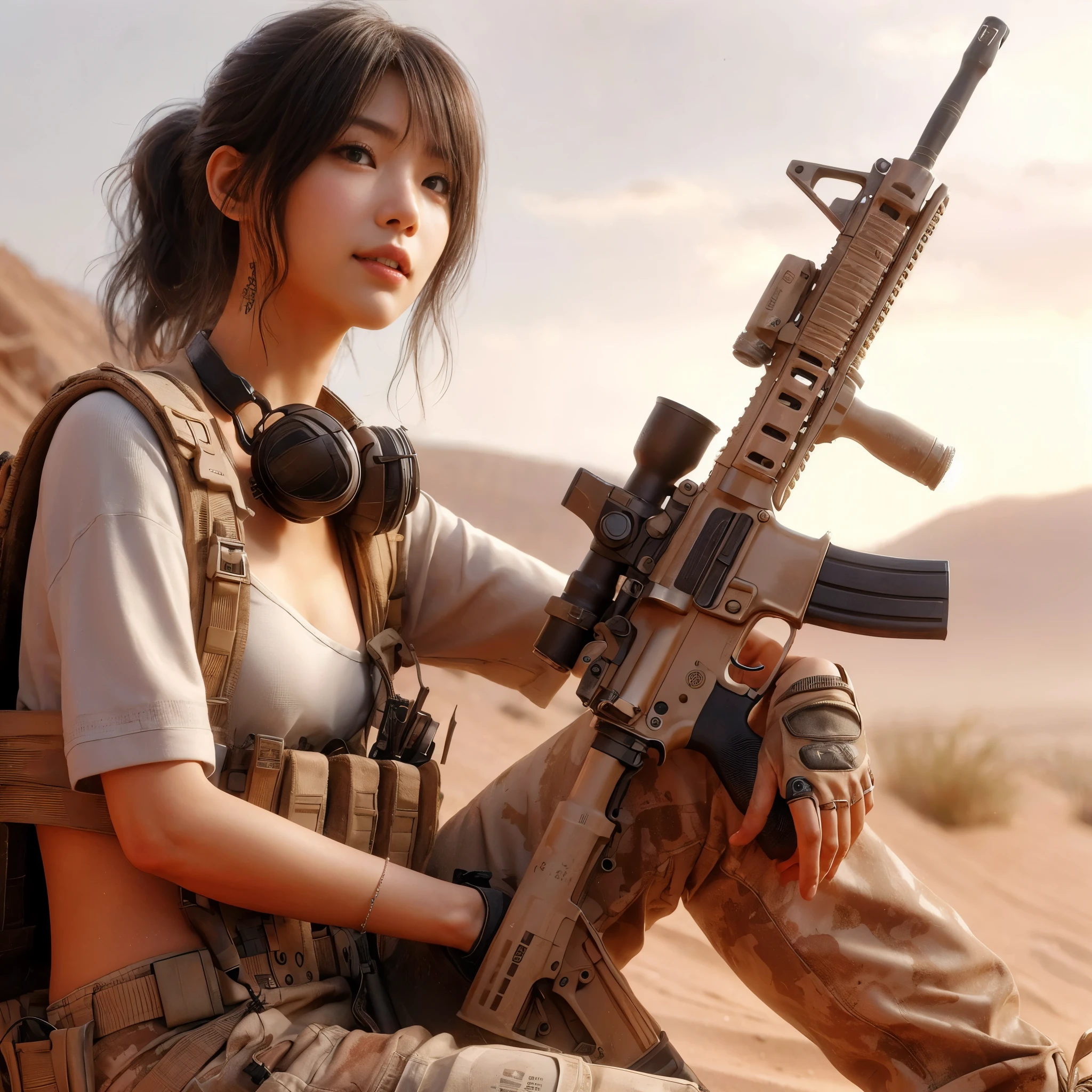 Realistic skin textures、automatic rifle