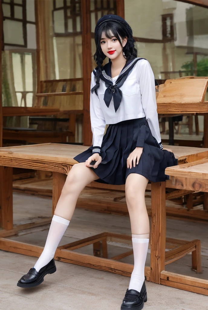 ​highest quality、table top、8k、best image quality、Award-winning work)、one beautiful woman、radiant beautiful skin , masterpiece、top-quality、The ultra -The high-definition、depth of fields、lens flare 1 girl、brown hair, watching at viewers glares, large breasts ( high heels), perfect legs, model pose, smiling , sailor senshi uniform, (orange skirt), tiara, orange sailor collar, red bow, orange choker
