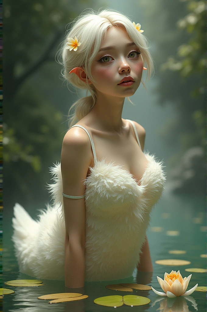 A female furry with human body and no clothes