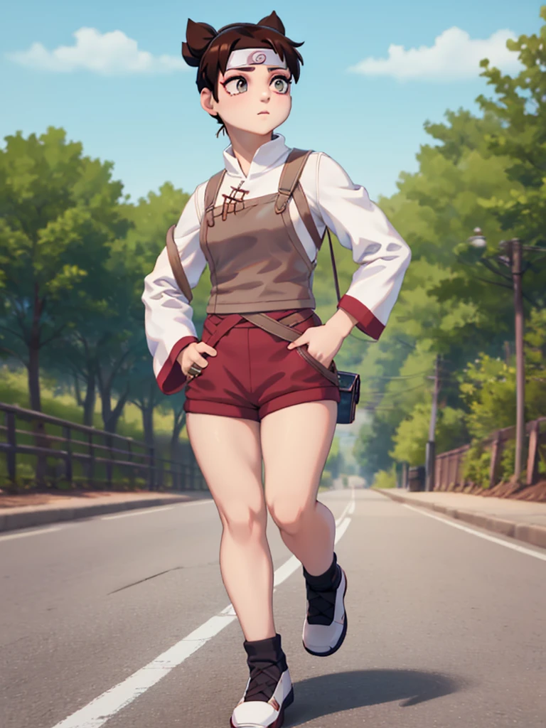 Tenten standing stylish,Very beautiful  tiktok video, talking , very cute features, cute features, 8 k ultra realistic, live footage, iphone video, live, real footage, trending on artstatoon, 