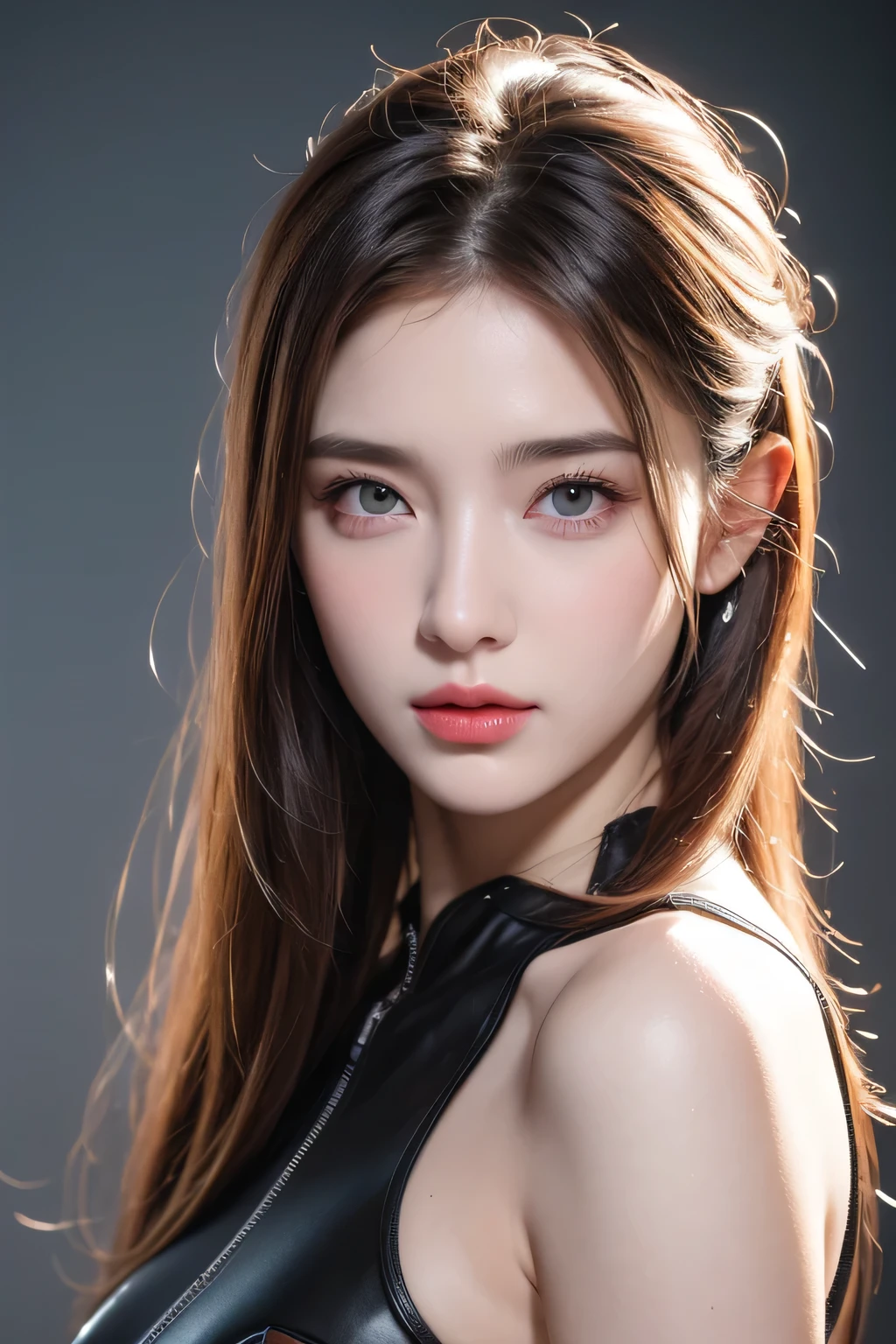 Woman standing in front of camera, hair adornments,a blond、piercings、 full body Esbian、nedium breasts, Wearing off-the-shoulder white clothes, Pose for Art Photo, piercings、frontage、cluster、elegant portrait, a blond、the wind、Photo Portrait 4K, 50mm portrait, looking her shoulder, a photography of a beautiful woman, elegant profile pose, 60mm portrait, photo portrait, portrait of a beautiful model, profile pose, fine art portrait photography, Sensual Woman, elegant profile pose、