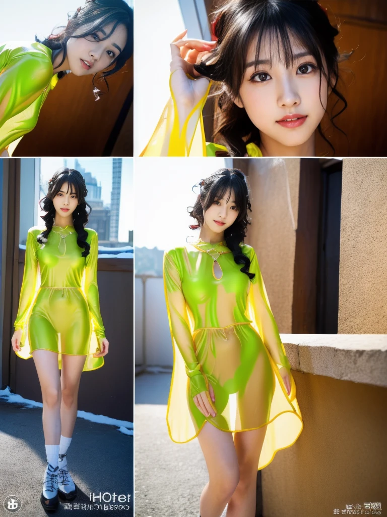 ((A woman)), 美丽脸庞的Sexy中国华裔女明星,  Transparent dress made of melted slime, Melted slime adheres perfectly to the skin, Wearing a melted slime skirt, Melted mucus sticking to the skin, (((浅色theme, 暴露theme, Sexytheme)))
((Clothes made of slime:1.5), (Revealing clothes: 1.5),  (Wet clothes:1.5), (Clothes Color: red), (theme: vitality), ((穿着Clothes made of slime))),
 (((Autumn Night, Private hot spring, Standing in the water, Snow Scene, pine)))
((desktop:1.0), (最high quality:1.0), (high resolution:1.2), (Reality:1.0),( Ultra HD:1.3))
((8K Ultra HD, 8K, 超high resolution, high resolution, 最high quality, high quality, Best image quality, Super Fine,  Ultra-clear, Clear focus, Clear outline, masterpiece, Masterpieces, complete pattern, Detailed photos, Original photo, Delicate facial features, Well-defined, Highly rated works, Close-up depth of field photography, Above the knee, Symmetrical character)), 
((Creating the image of a real girl), Realistic shadows, Soft natural light, Soft lighting, Dynamic Angle, Dynamic poses, Elegant Posture, Cowboy lens, Full body front view, full of confidence, Facing the camera, Eyes looking towards camera lens, Standing posture, Open your legs slightly, Legs open, Golden Ratio Graphics, Minimalism, Center the character), 
((Smile, Sexy的, Balanced Eyes, Realistic eyes, Beautiful details of the eyes,Pretty Face, (Realistic face), Normal facial features, Realistic skin, Pay attention to skin details, Skin is clean and radiant, Full body glossy skin, Fair skin, Anatomically correct body, Golden ratio figure, Sexy的身材, Detailed and realistic human body)), 
(Perfect makeup, Gloves, earrings, bracelet, necklace, Jewelry, Hair accessories, shawl, sock, Knee socks, 吊garter, Leg ring, garter, 腿部garter), 
((beautiful hair), Dark black hair, Wavy curly hairstyle, Waist-length hair, Messy Hairstyle, Gradient Hairstyle, Cyberpunk Hairstyle, High double ponytail hairstyle, Bangs), 
((Sexy的, Beautiful upturned breasts, Perfect breast shape, Teardrop chest shape, Snow-white breasts, Very detailed breasts, 34C cup, Realistic breasts, Realistic areola, Realistic nipples)), 
(Super high waist, Deep V, Low-cut, Sexy, Charming, Open crotch, (Clear camel toe, (High fork and genitals))),