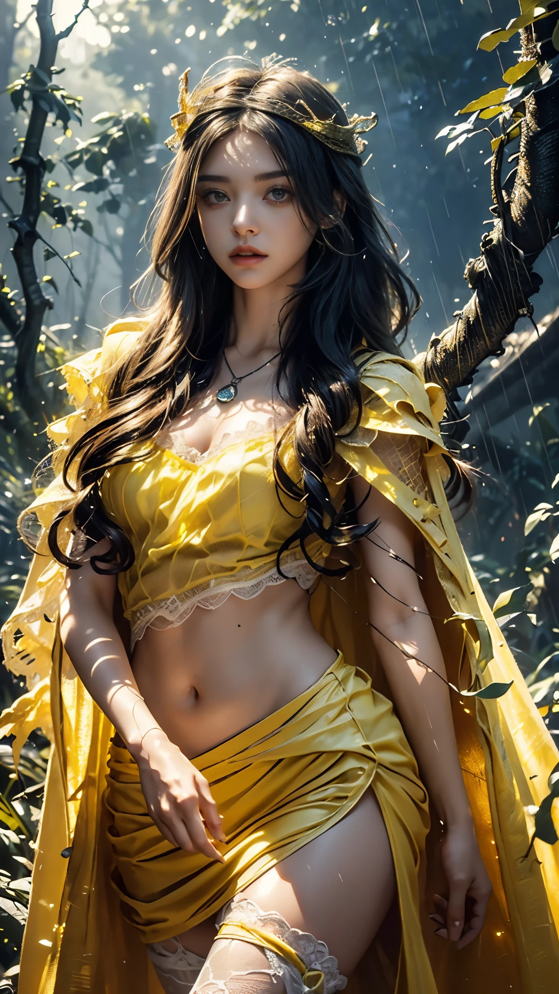 Ari_cosplay, white tail, long black hair, yellow eyes, In the depths of wonderland,Moonlight falls like water,mist room,The heroine's figure was not clearly visible.,Just like the angel in the painting.,sexy legs,Very beautiful legs,Leaky leg,Don't cover your legs with clothes.,beautiful big breasts而又带着一丝mystifying的色彩。Her face was beautiful and delicate.,like intricately carved jade,Revealing beauty that is otherworldly。Eyebrows are beautiful,Long eyebrows reaching the temples,The waves in my eyes are like stars twinkling,It shows the light of perseverance and wisdom.。The bridge of the nose is straight.,Lip color like cherry,The corners of his mouth lifted slightly, revealing confidence and calmness.。Her face was clear.,The skin is as fair as jade.,Reveals a healthy glow,Not like an angel'Don't Eat Earth's Fireworks。Her makeup was light and delicate.,There isn't too much embellishment.,But when able to show emotion and charm。Light-colored foundation helps reveal the transparency of the skin.,A lightweight eyebrow pencil helps create her perfect brow shape.,Eye makeup is eyeshadow and eyeliner.,It made her eyes brighter and more energetic.。嘴唇涂上grace的口红,Add a little charm and sophistication。她的衣服grace别致,Wear white to conquer the snow.,Fluttering clothes,It seemed to be blown away by the wind every time.,drifting into the distance。Beautiful embroidered patterns on clothes,既不失grace,Also shows off her special skills.。A wide belt ties around the waist.,There was a clear jade pendant hanging.,Rocking with your movements。Her hair was casually pulled back.,Stay safe with hosta,Some strands of hair blow in the wind.,Add a little softness。Her body appeared in the heavenly realm.,宛如一道beautiful big breasts的风景线,Attract everyone'Interest。She seemed to be an elf in the fairyland.,beautiful big breasts、grace、mystifying、and full of energy。