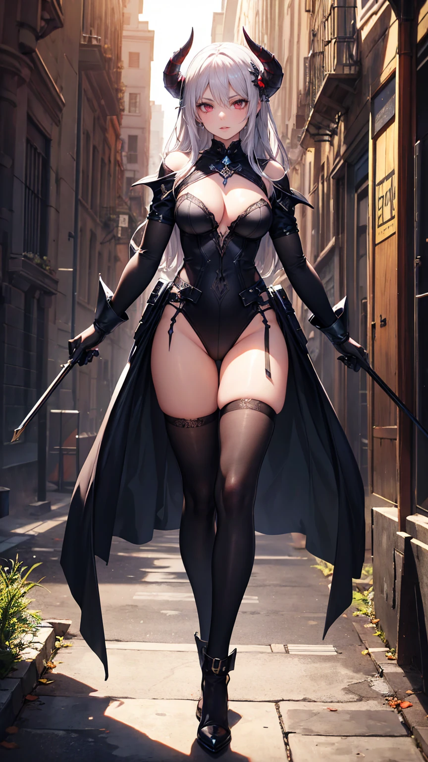 (masterpiece、top-quality、hight resolution、Unity 8k Wallpaper、extremely details CG:1), The focus is on the back of the prostitute leading the way through the nighttime entertainment district, and her figure is the star of the show. She walks confidently forward, not looking back. The camera is from the perspective of a man walking behind her. A sexually attractive and seductive back view. nsfw, The clothes of a prostitute.