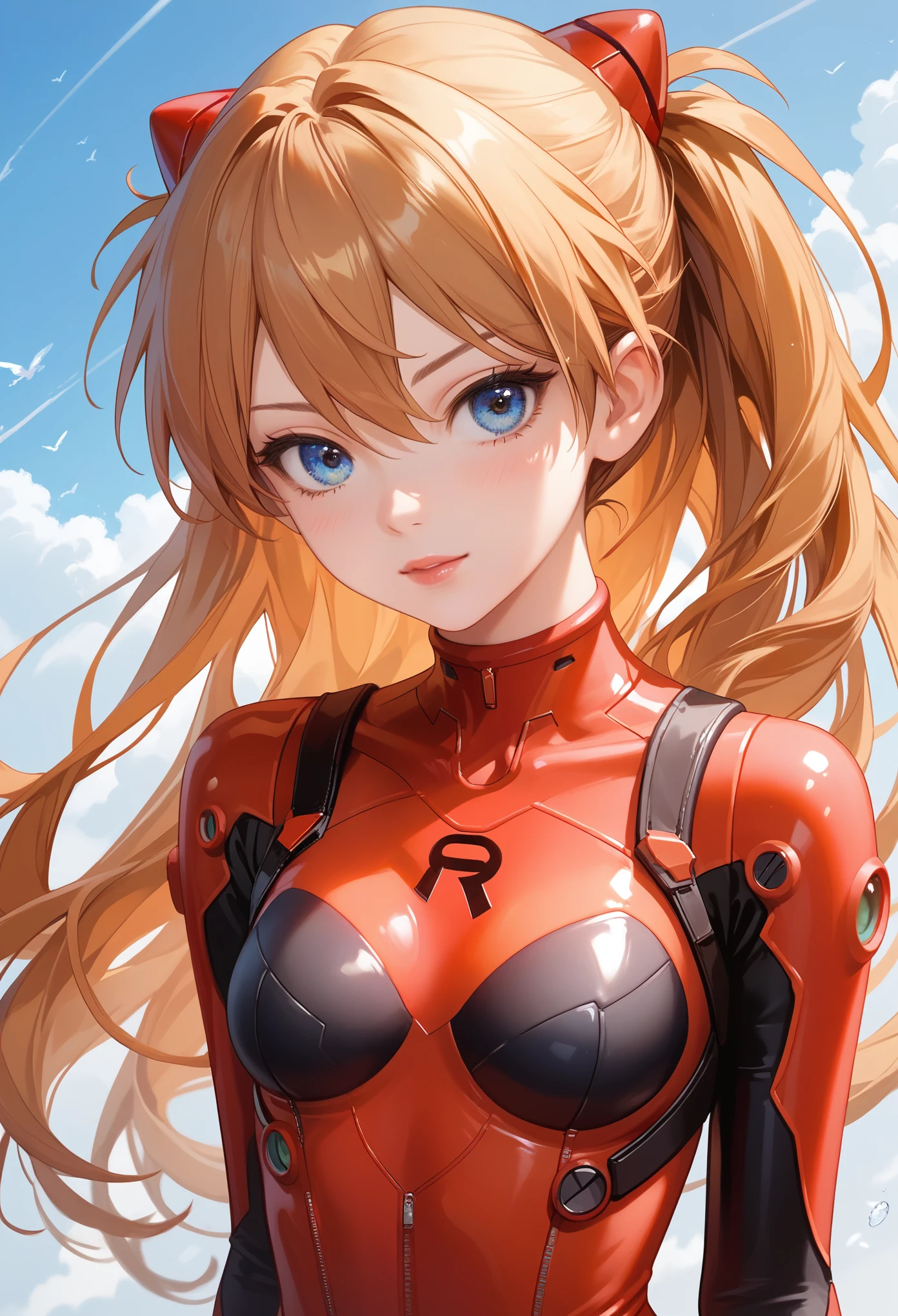 score_9,score_8_up,score_7_up,source_anime,masterpiece,best quality,absurdres,highres,very aesthetic,ray_tracing,
1girl,beautiful face,
souryuu_asuka_langley,bodysuit,