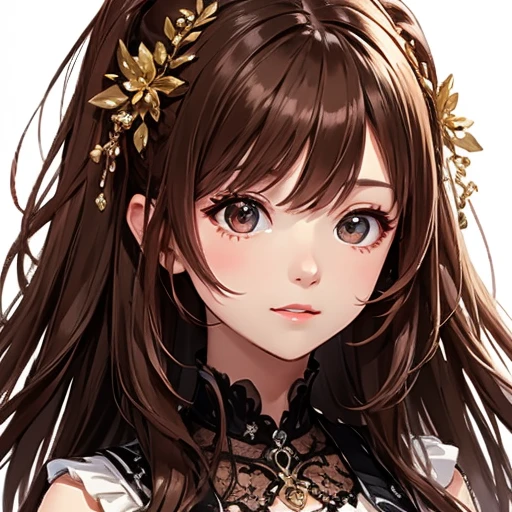 ((highest quality)), ((masterpiece)), (detailed), Perfect Face、8K、whole body、Character portrait、Brown Hair、Smooth Hair、Earrings、necklace、
