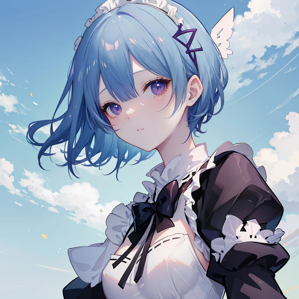 rezero, rem, Close range, maid, Eureka, japanimation, School uniform, may room
