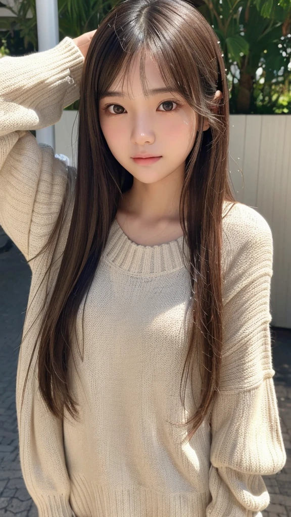 Emily is 23 years old with light brown hair。, Usually secured in a bun or ponytail. His eyes are green and expressive, You can feel his kind and warm personality.. Her height is average, About 1.65m, Thanks to my exercise habits、Has a slender body with clear contours. Emily likes to wear simple and comfortable clothes, wears practical clothes, Long sleeve blouse and neutral color. She usually doesn&#39;t wear makeup, prefer a natural look. highest quality, realistic pictures, 32k.  