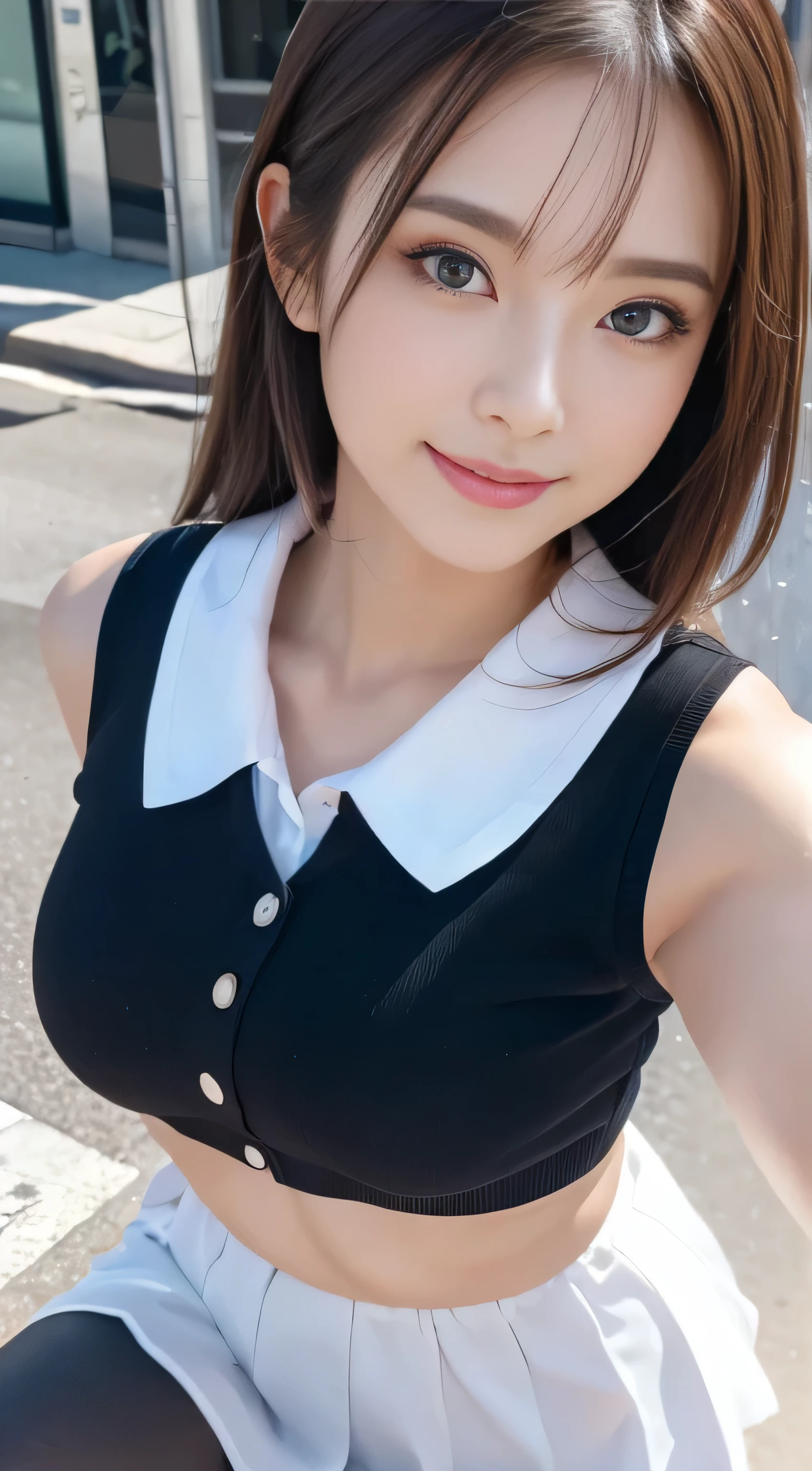 (((32k,High detail,Advanced Details、masterpiece,Attention to detail,Full Body Espian,Alone))),RAW Photos & Realistic atmosphere,Beautiful deep blue eyes,Mouth details,Glossy lips,Detailed eyebrows,The eyes are so detailed that the white skin shines.、blue eyes,Very beautiful eyes,Detailed lips、Very beautiful顔,Very well formed face、A vivid face,Shining beautiful lips, Realistic Young Gravure Idol, very beautiful school girl, ,Moderately beautiful, Young and sensual gravure idol, Young Gravure Idol, beautiful, Cute and sexy1 schoolgirl,My whole body is wet,Drip Out,Blushed expression,Very beautiful1 girl,Shortcut,Brown shiny hair,Wet hair,Dripping water,Dripping,(Black Pantyhose,beautiful fece,Looking at the camera:1.4),(High Detail High Vision High Vision Japan HDTV Black HDTV High Vision Black High Vision Black High Vision High Vision Black High Vision High Vision Uniform,Shapely breasts,,Immature body,Watery eyes,Adorable smile:1.5),(The chest of the uniform is open,Ride a bike through the city,Get on a bike,Pedalling a bicycle,Wear Rollback,Riding a bike in black pantyhose:1.7)