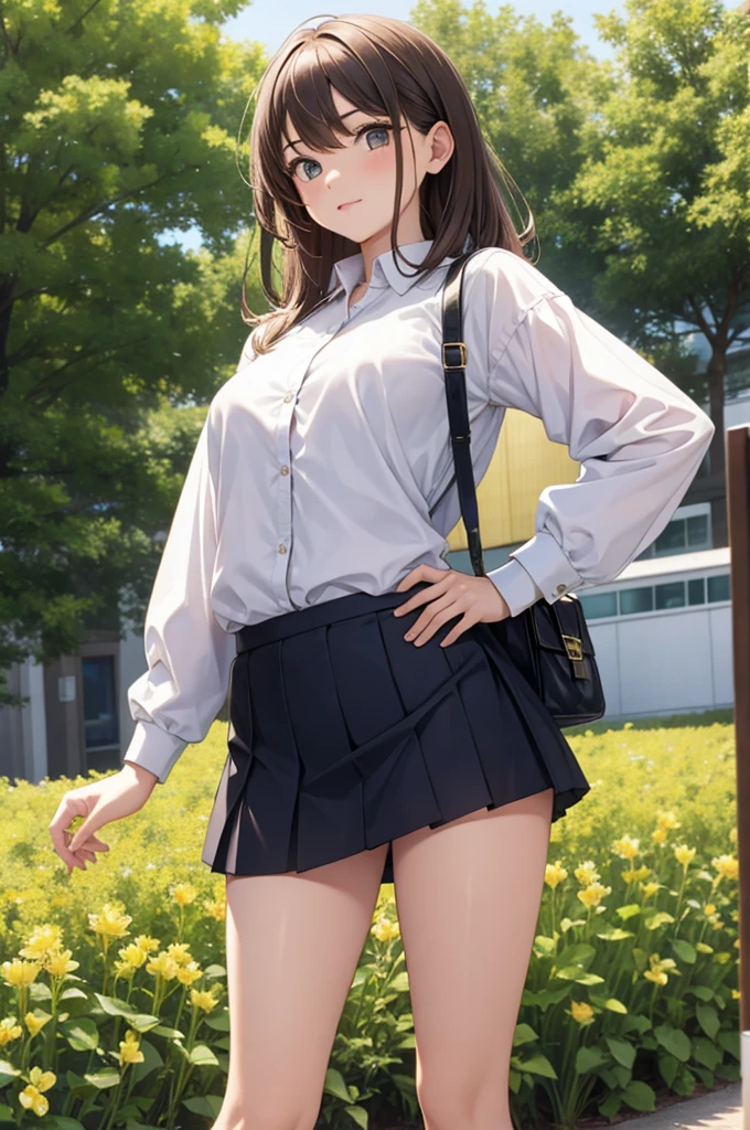 {{beautiful}}, amazing, (best quality:1.5), (masterpiece:1.5), extremely delicate and beautiful, intricate details, finely detailed, extremely detailed, beautifully detailed, ultra-detailed, (hyperdetailed:1.5), high resolution, (illustration), watercolor pencil, Clear line drawing, (ufotable style:1.1), (ufotable screen cap:1.1), anime coloring, anime screencap, (latest picture), backlighting, dynamic angle, glow, depth of field, {{body satisfaction}}, (body with a good balance of style:1.5), (slender figure:1.5), perfect body, perfect hands, perfect feet, (two arms:1.2), (two legs:1.2), (five fingers each:1.2), (perfect joint:1.2), perfect joint movement, beautiful detailed eyes, (detailed eyes:1.5), finely detailed eyes, perfect anatomy, full dissection, perfect composition, correct limbs, balance and coordination in all things, realistic:0.5, precise fingers and hands, (finely drawn hair:1.5), {{shy girl}}, (black hair:1.3), (short hair:1.3), (straight hair:1.3), bangs, (red eyes:1.3), (medium breasts:1.3), (small-sized buttocks:1.3), {{school uniform}}, (white collared shirt:1.5), white shirt, breast tent, (checkered pleated skirt:1.5), checked skirt, pleated skirt, (unbutton one's first button:1.5),