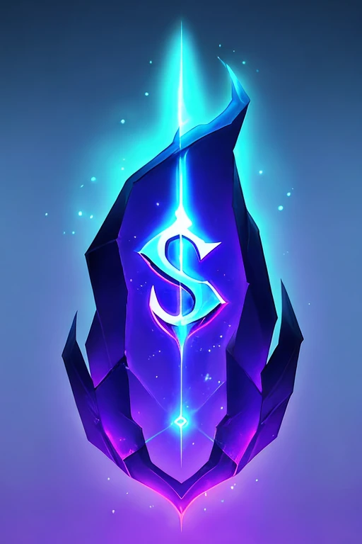 Make a fantasy style magic based game logo. The logo text: "E SAY" with blue blur and purple shadows