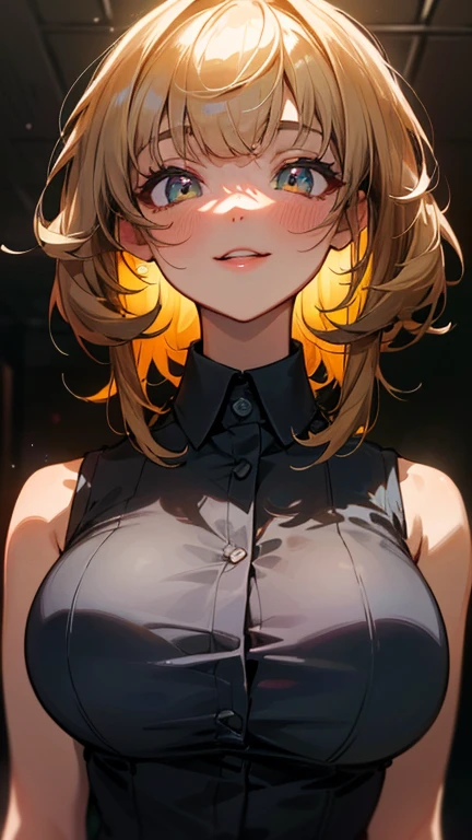 sexyなの, Wearing a police uniform, sexy, beautiful girl, Cute Face, beautiful顔, Big Breasts, Realistic, Photorealistic, high quality, 4K, Detailed face, ultra Realistic, high quality: 1.9, beautiful目, sexy pose, ((へそEarrings))、(((Sweat,vapor,Vulgarity、Heavy makeup))),beautiful, (masterpiece:1.2), (最high quality:1.2), Perfect Eyes, Perfect Face, Perfect lighting, one person's, Silver Hair, Bobcut, Hair covering one eye, Sweater, View your audience, (Ahegao:0.5, Wide-angle:0.8),(vapor,Sweat), sexyなポーズ、brown、Dark Skin, Thigh Focus, squat, Spread your legs, Dynamic Angle, From below, tooth, Camel Toe, vapor, Sweat, Sweatをかいた, Game CG, vaporing body, Humidity, breathe, Looking down, Erect nipples, (((Very large breasts))),(( Very big ass)), ((Hands behind head))、(((Raise your arms to show your sides)))、((Long breasts)),Pointed Chest,Earrings