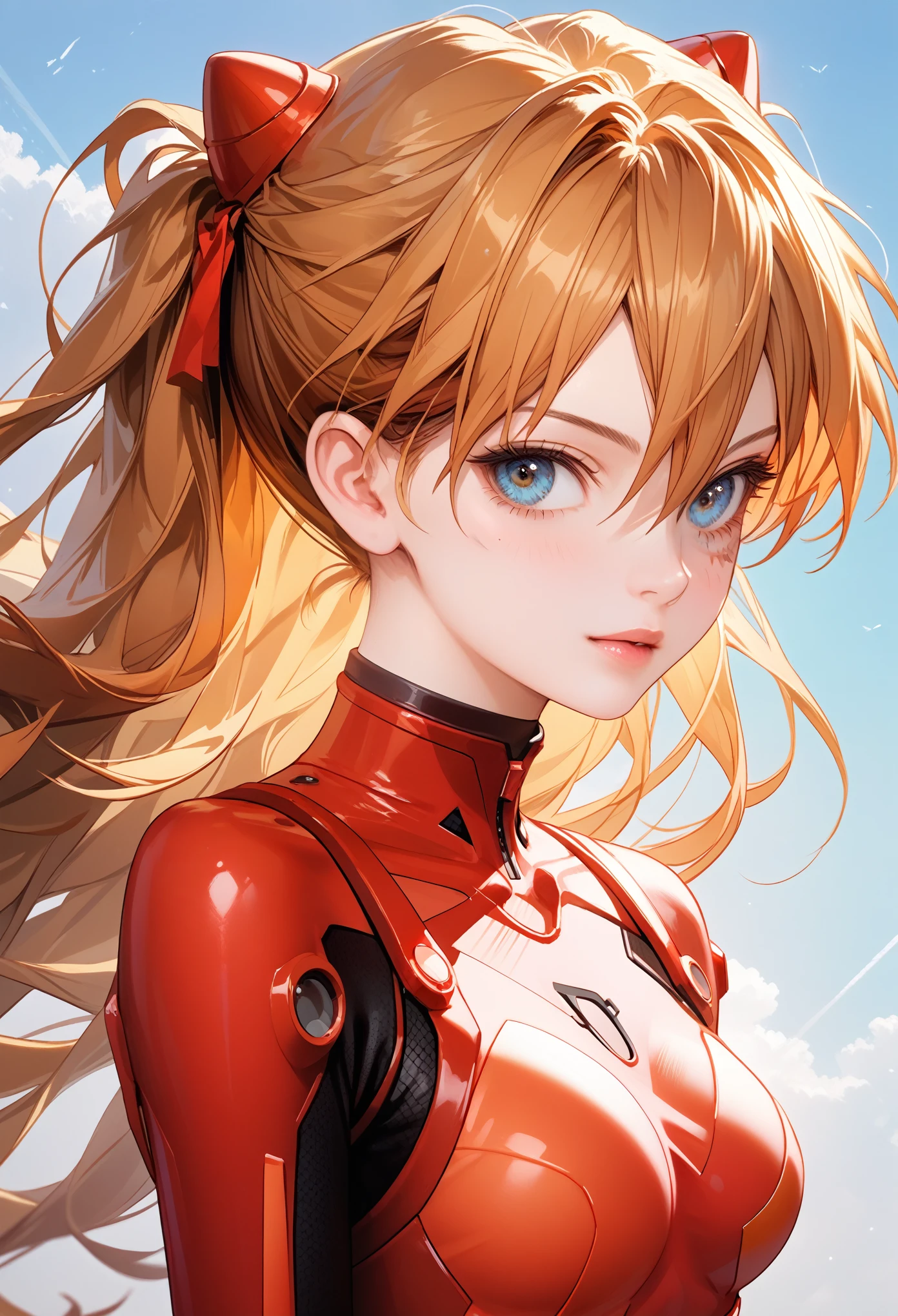 score_9,score_8_up,score_7_up,source_anime, masterpiece,best quality,absurdres,highres,very aesthetic,ray_tracing,
1girl,beautiful face,
souryuu_asuka_langley,bodysuit,