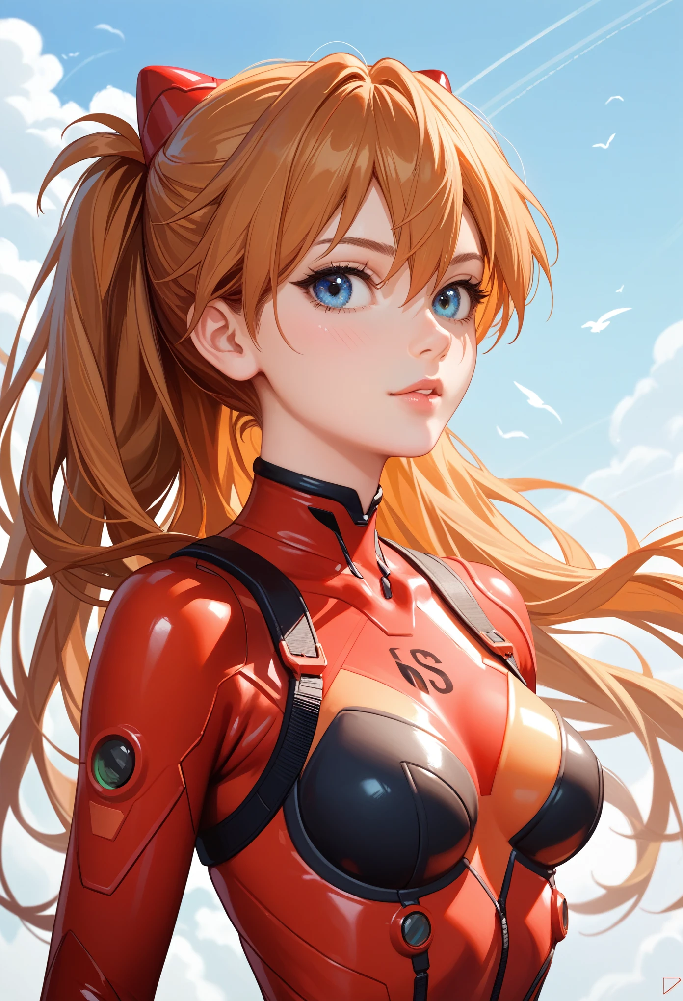 score_9,score_8_up,score_7_up,source_anime, masterpiece,best quality,absurdres,highres,very aesthetic,ray_tracing, 1girl,beautiful face, souryuu_asuka_langley,bodysuit,