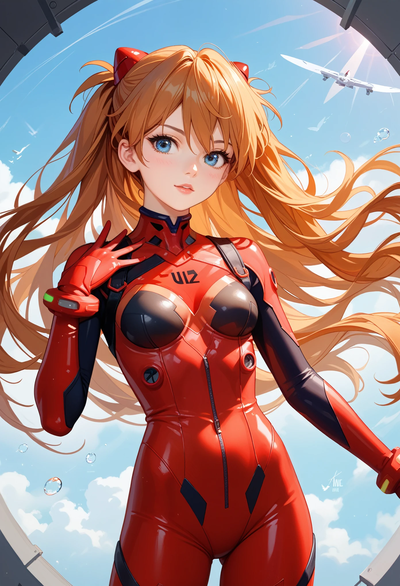 score_9,score_8_up,score_7_up,source_anime, masterpiece,best quality,absurdres,highres,very aesthetic,ray_tracing, 1girl,beautiful face, souryuu_asuka_langley,bodysuit,