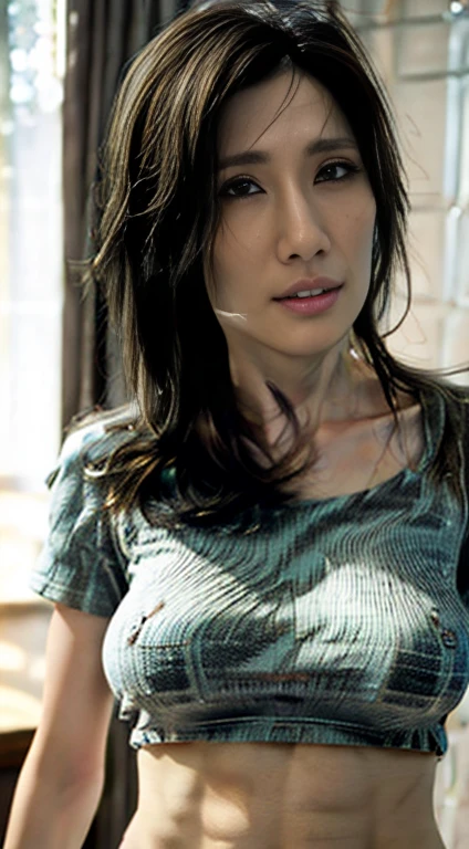 NSFW, fullnude,Big exposing boobs Strands of hair short-cut