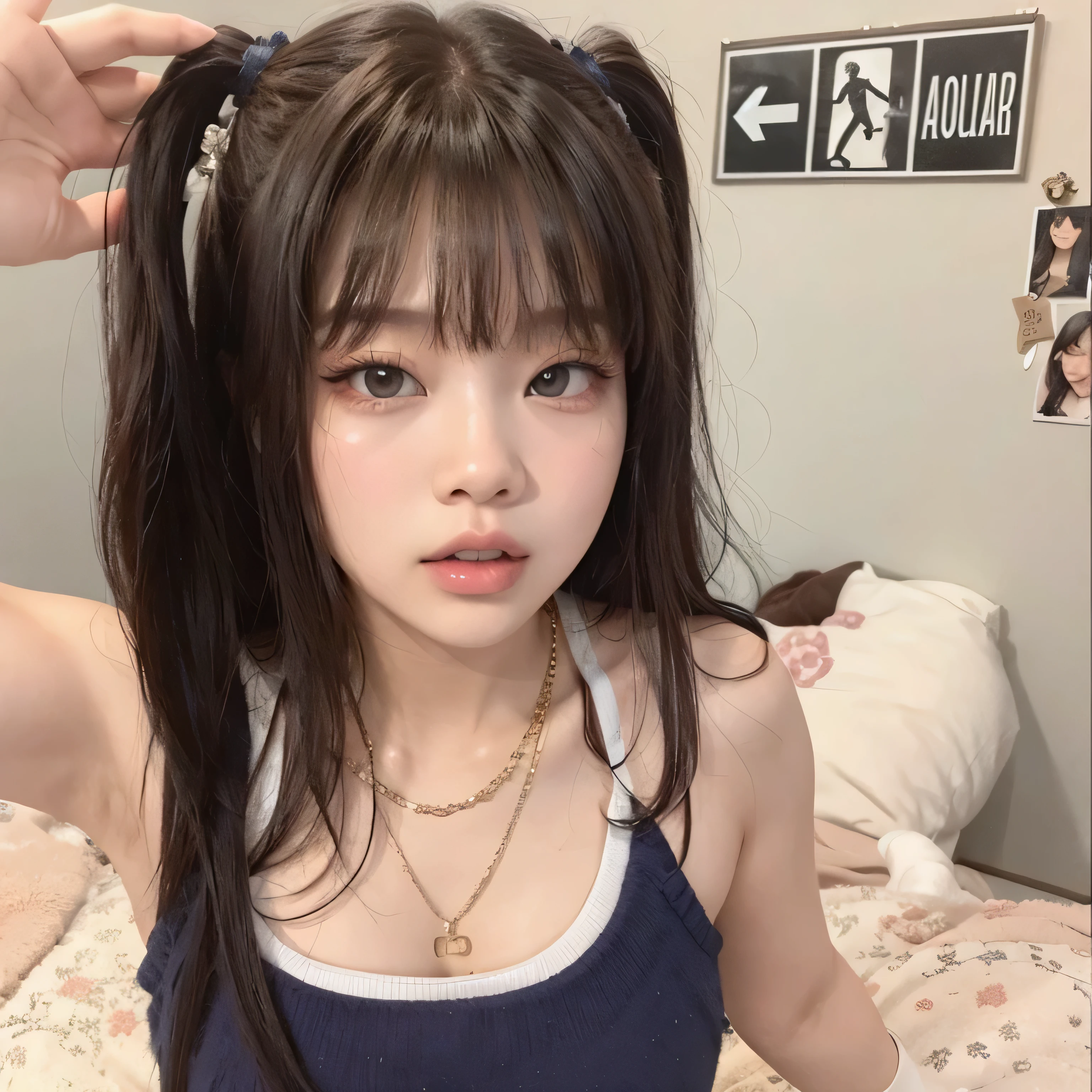 Wonyoung from IVE face, foto realista, ultra HD, 8k, big juicy lips